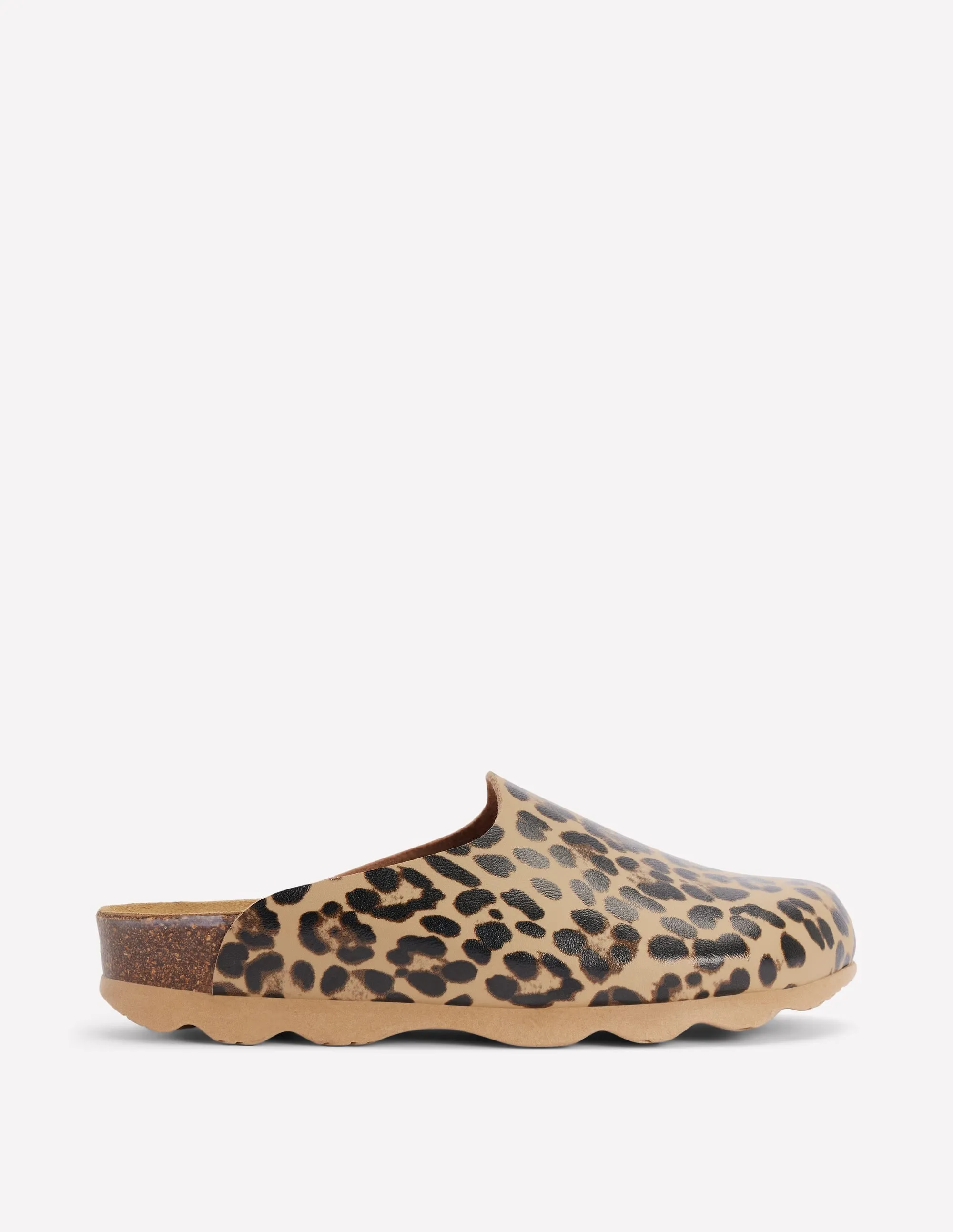 Lyla Colour Block Clogs-Leopard sporty style