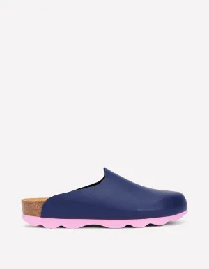 Lyla Colour Block Clogs-Navy/Soft Pink durable material