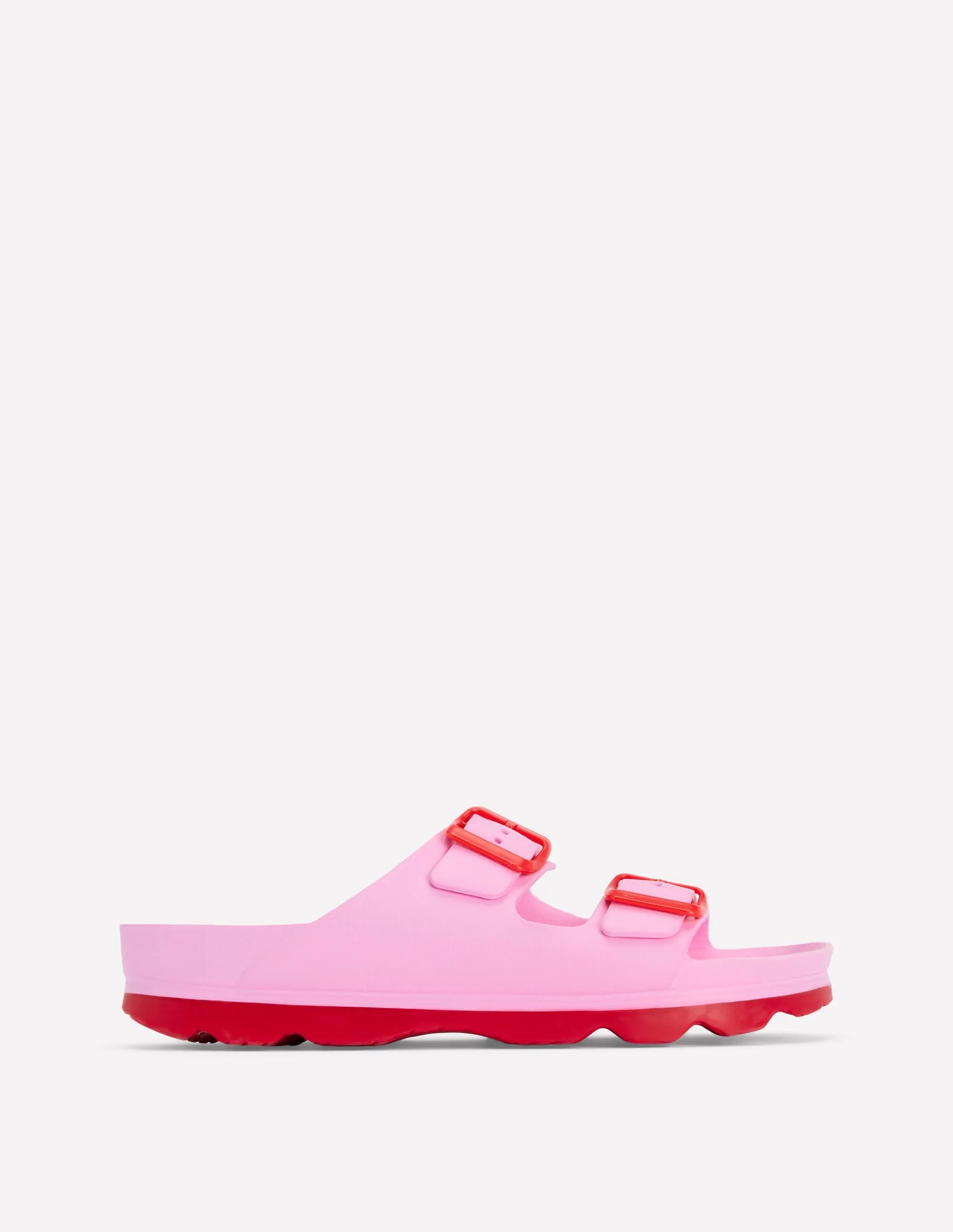 Lyla Double Buckle Sliders-Soft Pink creative match