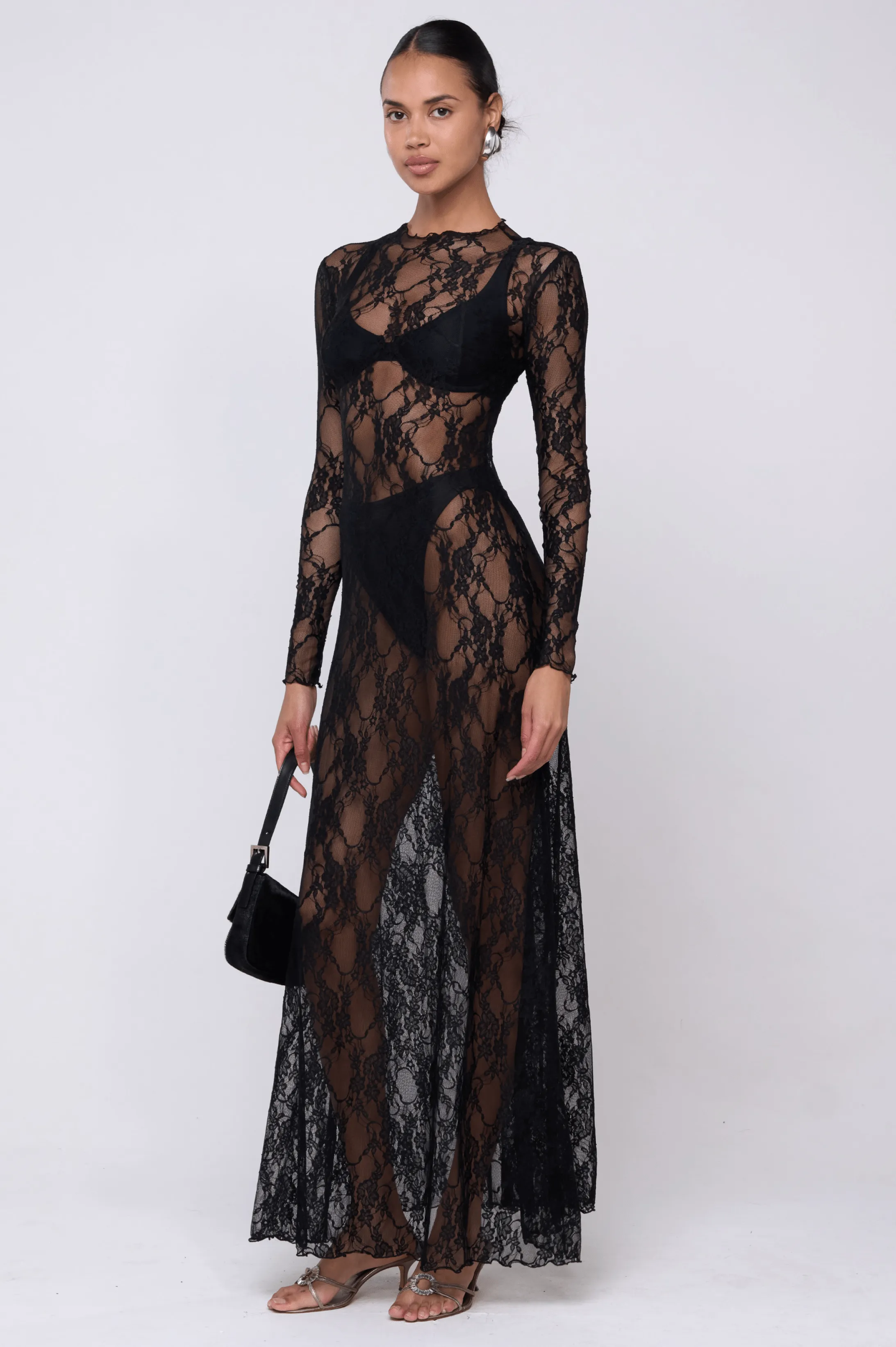 Lyon Lace Dress in Black Lace urban life