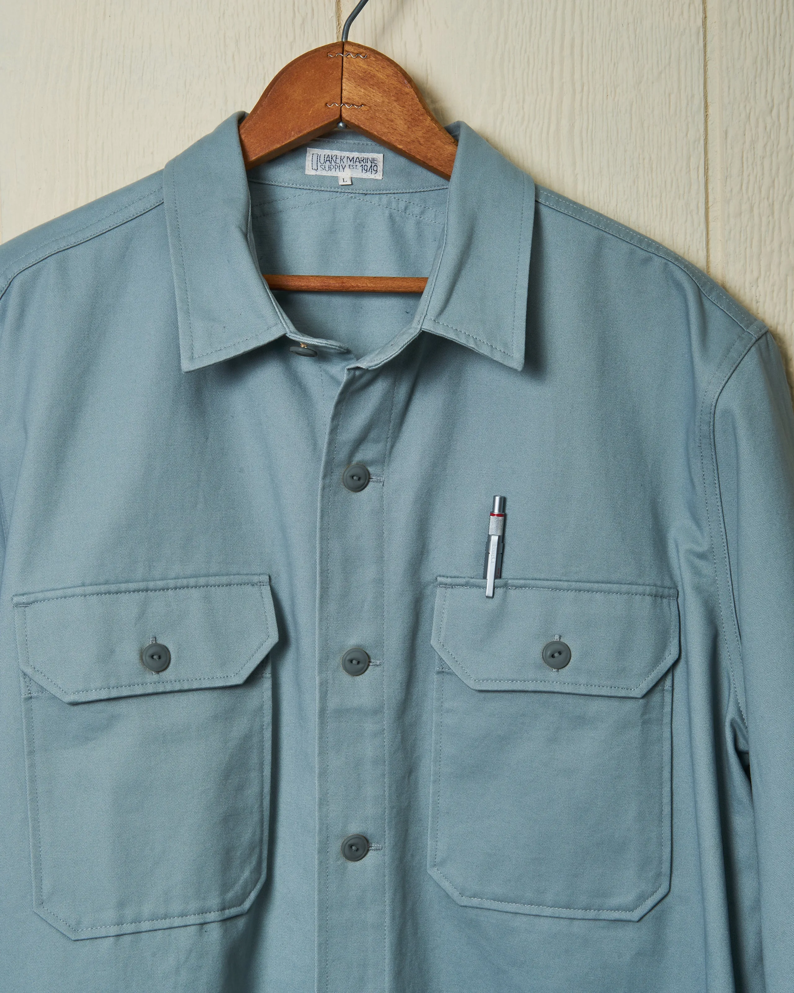 MacArthur Shirt in Ice  Blue Twill Lounge Smart