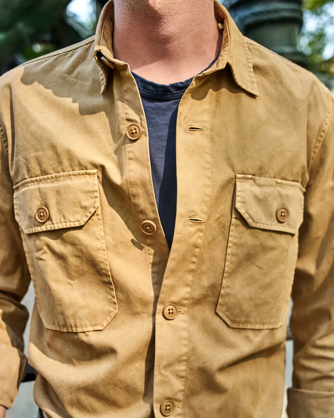 MacArthur Shirt in Khaki Twill Work Balance