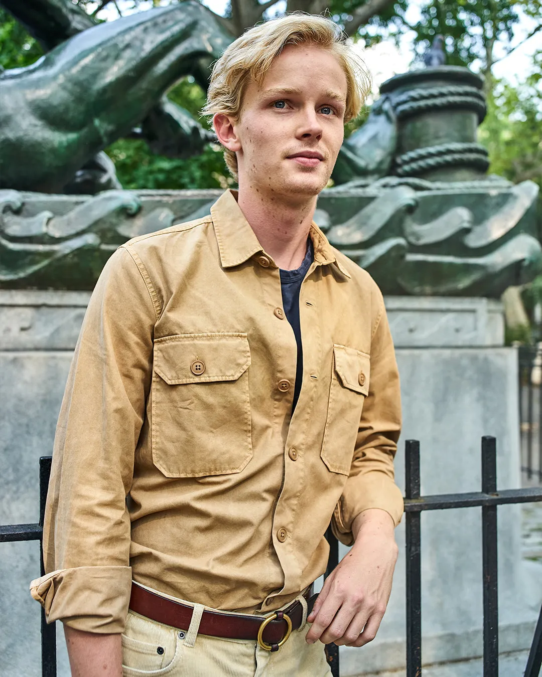 MacArthur Shirt in Khaki Twill True Fit
