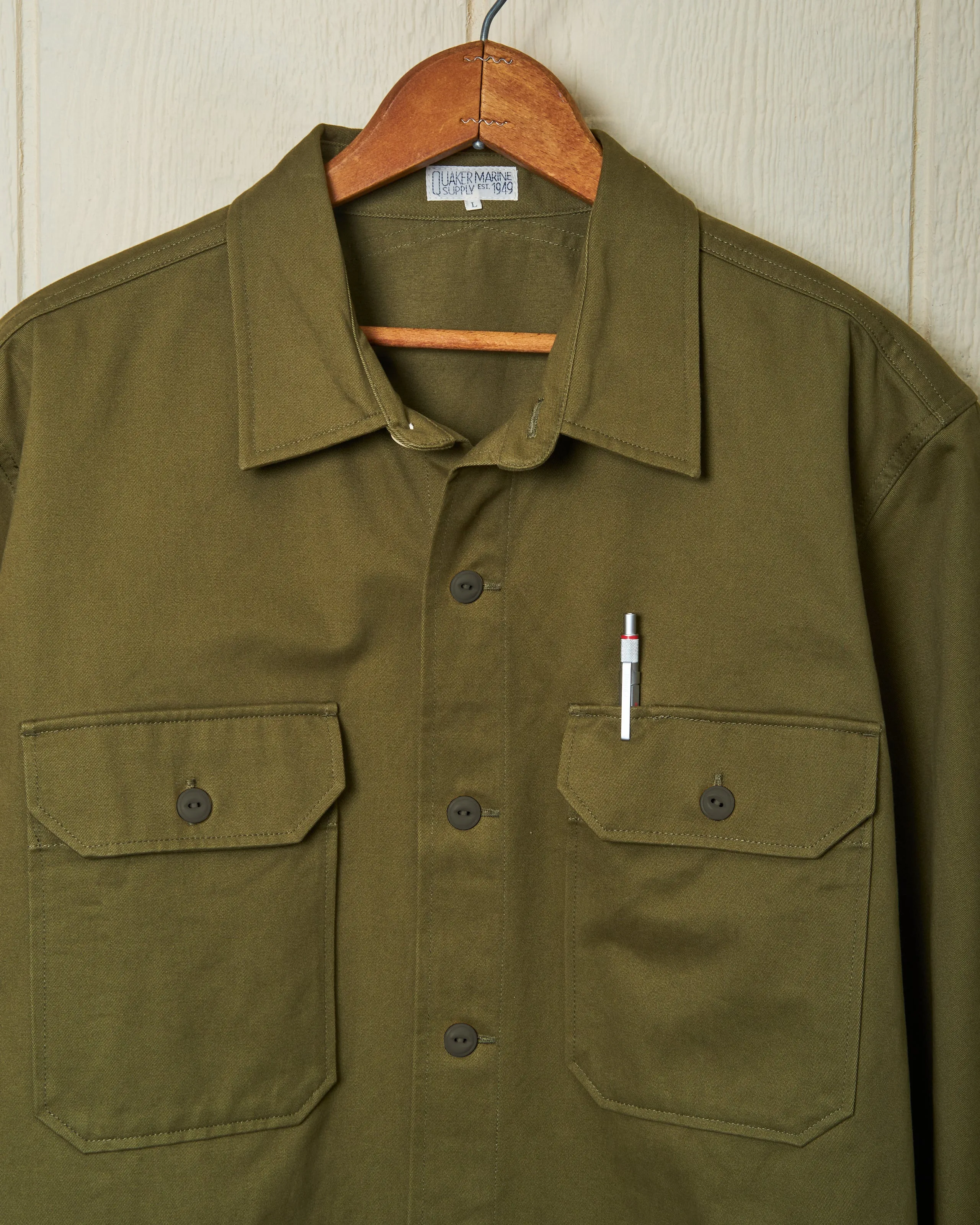 MacArthur Shirt in Olive Twill City Hero