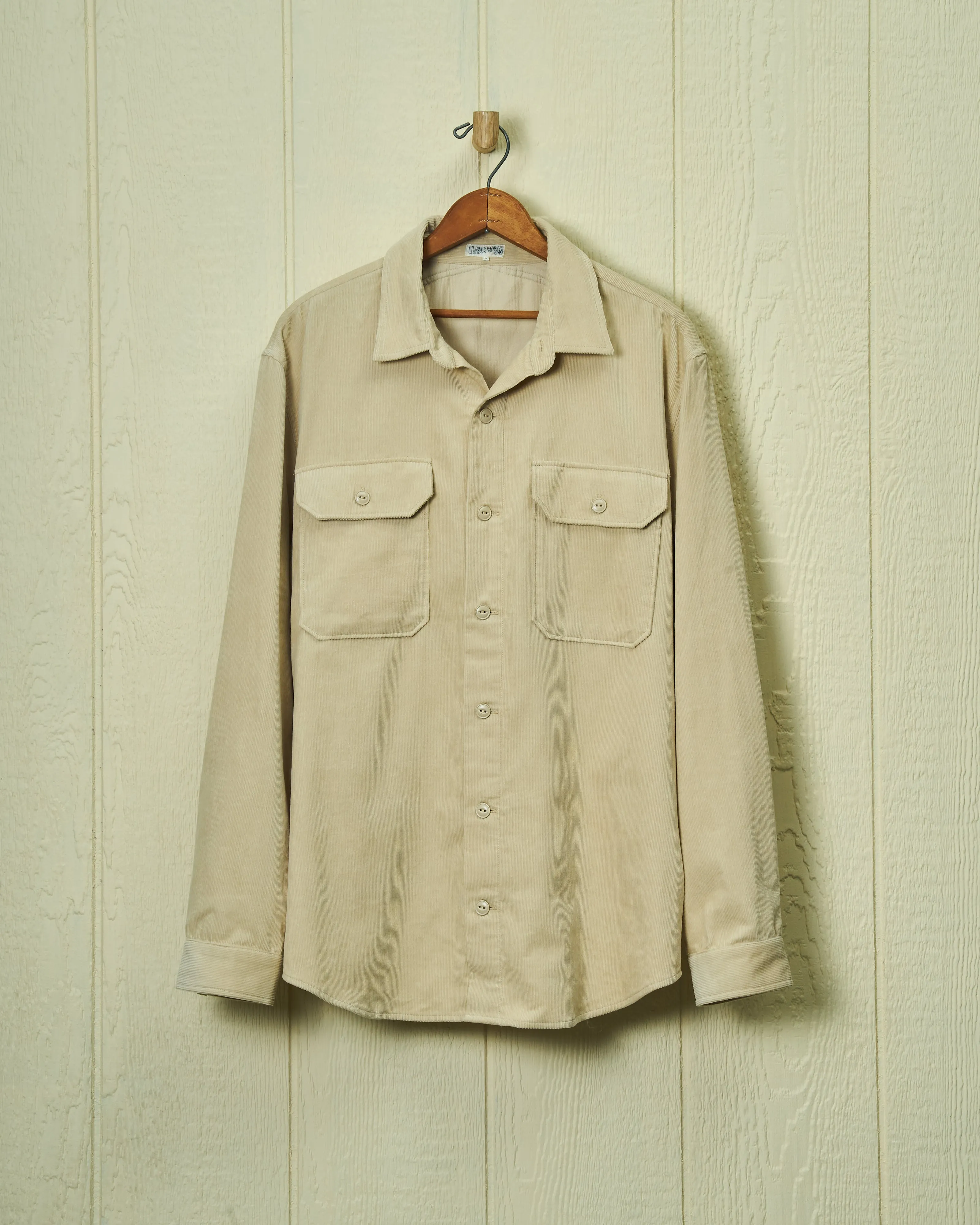 MacArthur Shirt in Sand Corduroy Comfy Line