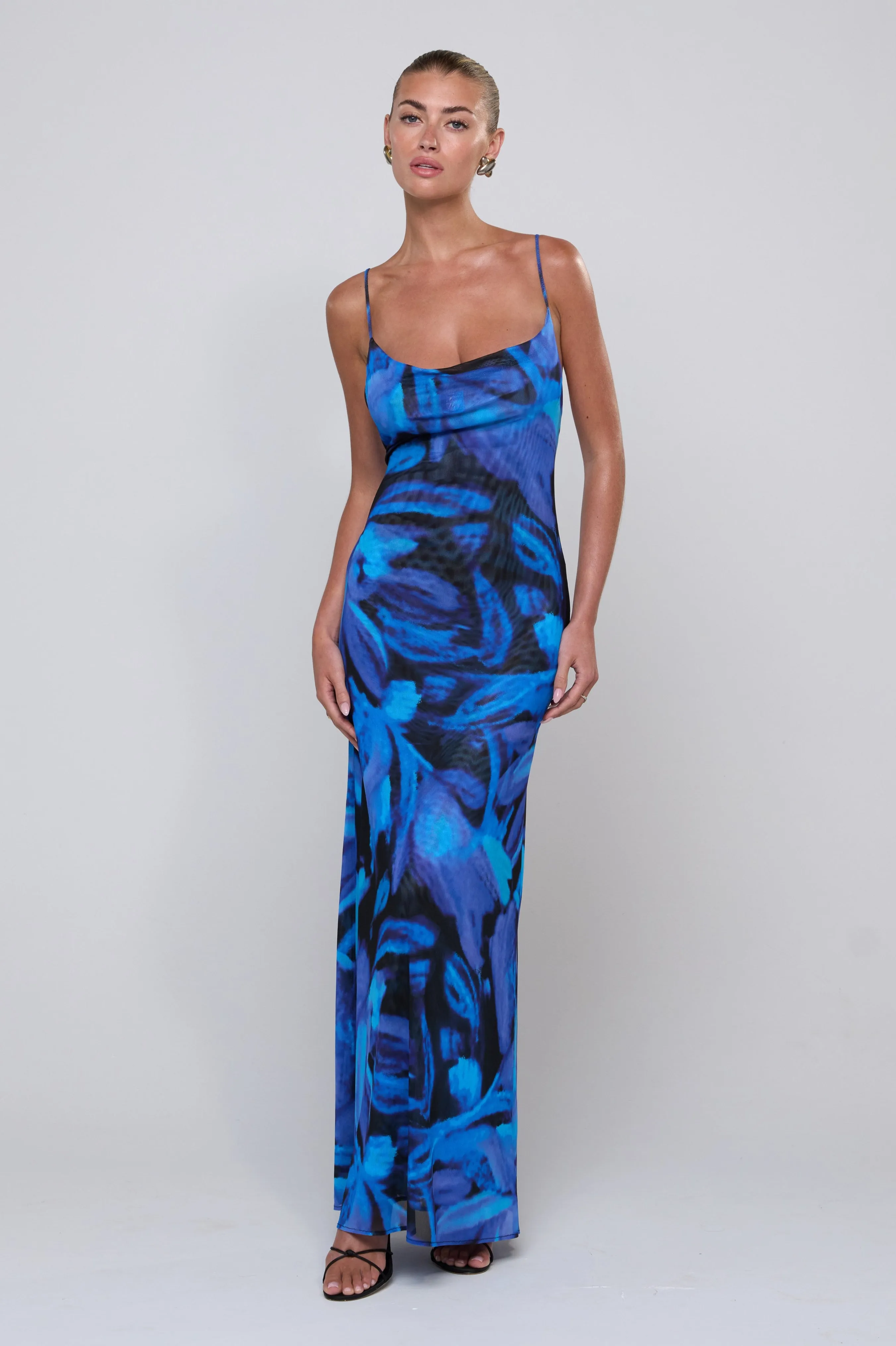 Margot Mesh Maxi in Lagoon multi occasion
