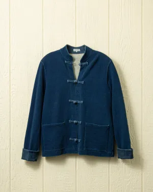 Martinique Jacket in Dark Wash Indigo Loopback Terry timeless outer look