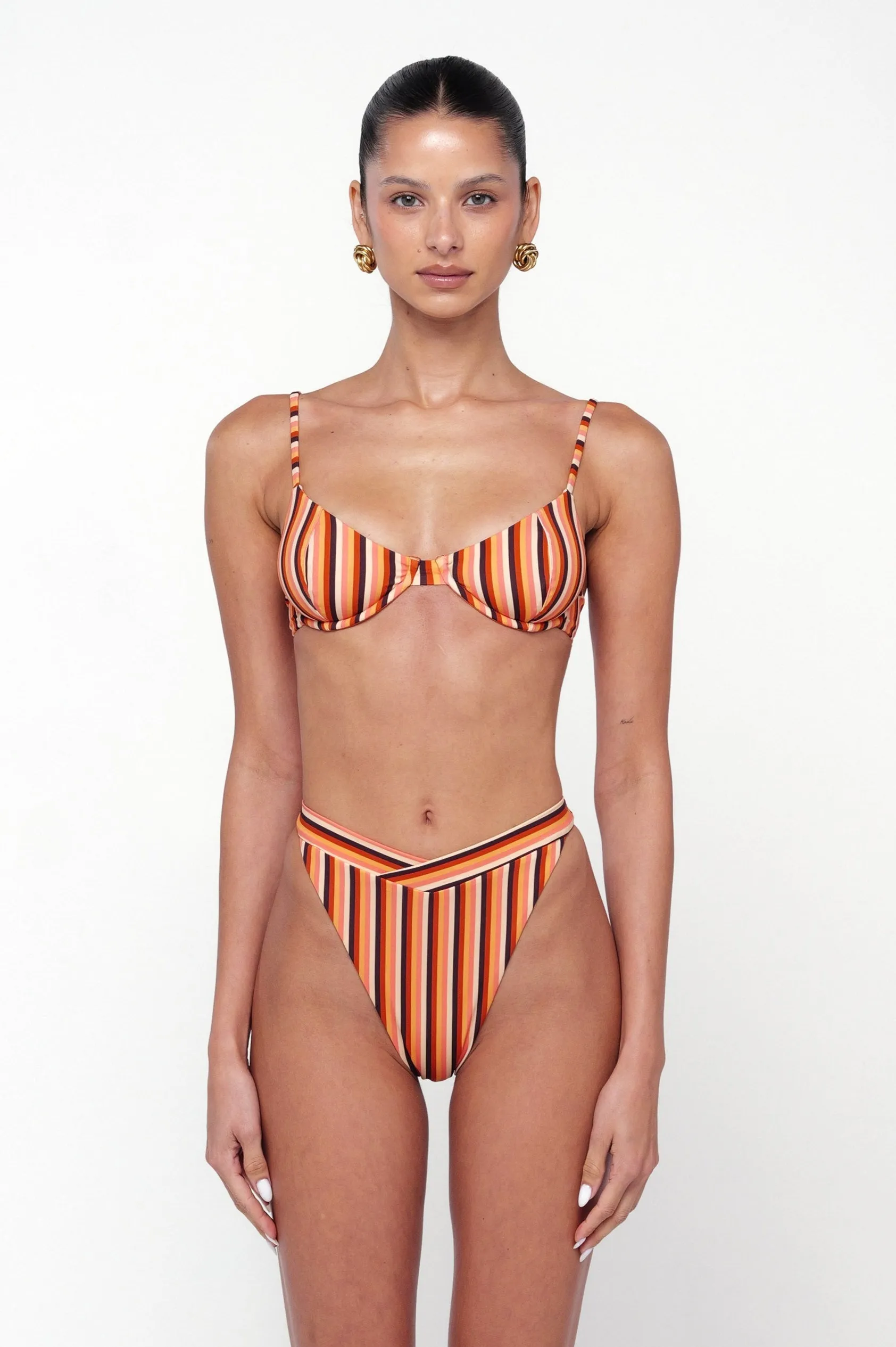 Matty Bikini Top in Studio 54 sporty style