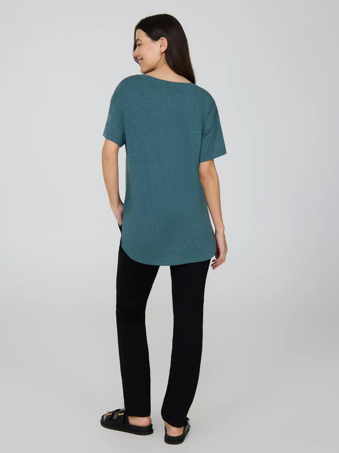 Melange Round Neck T-Shirt Crowd Favorite