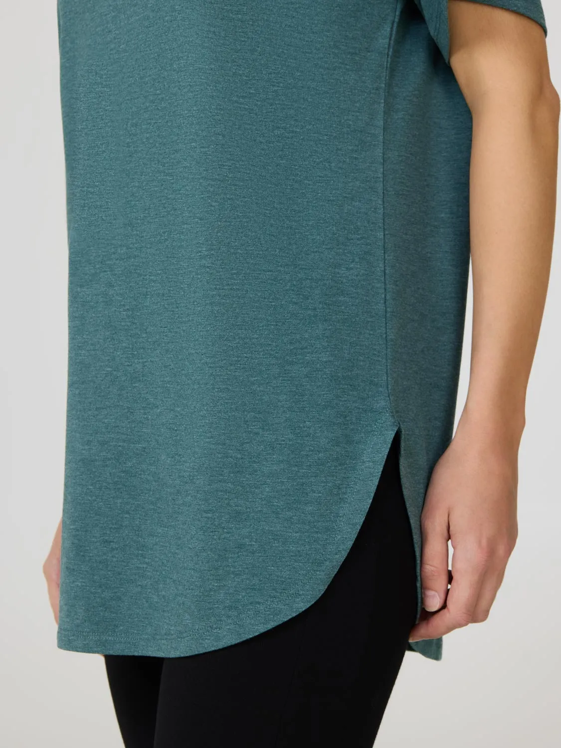 Melange Round Neck T-Shirt Run Free