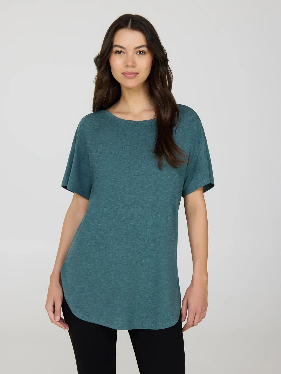 Melange Round Neck T-Shirt Effortless Style