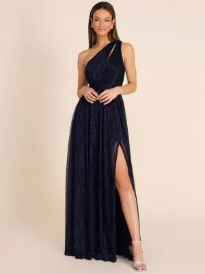 Metallic One-Shoulder Gown fashion attitude
