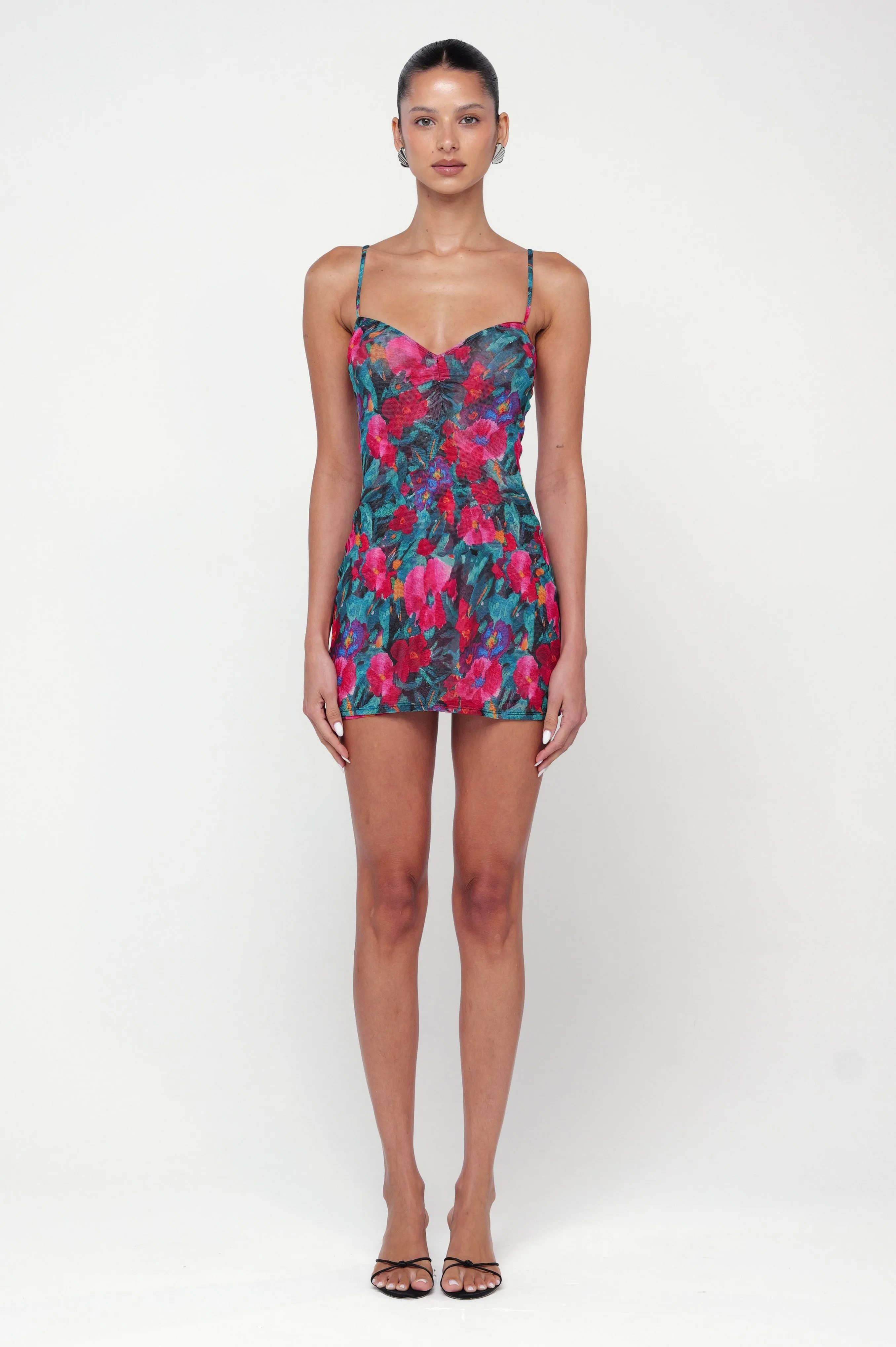 Micro Mini Dress in Resort holiday theme
