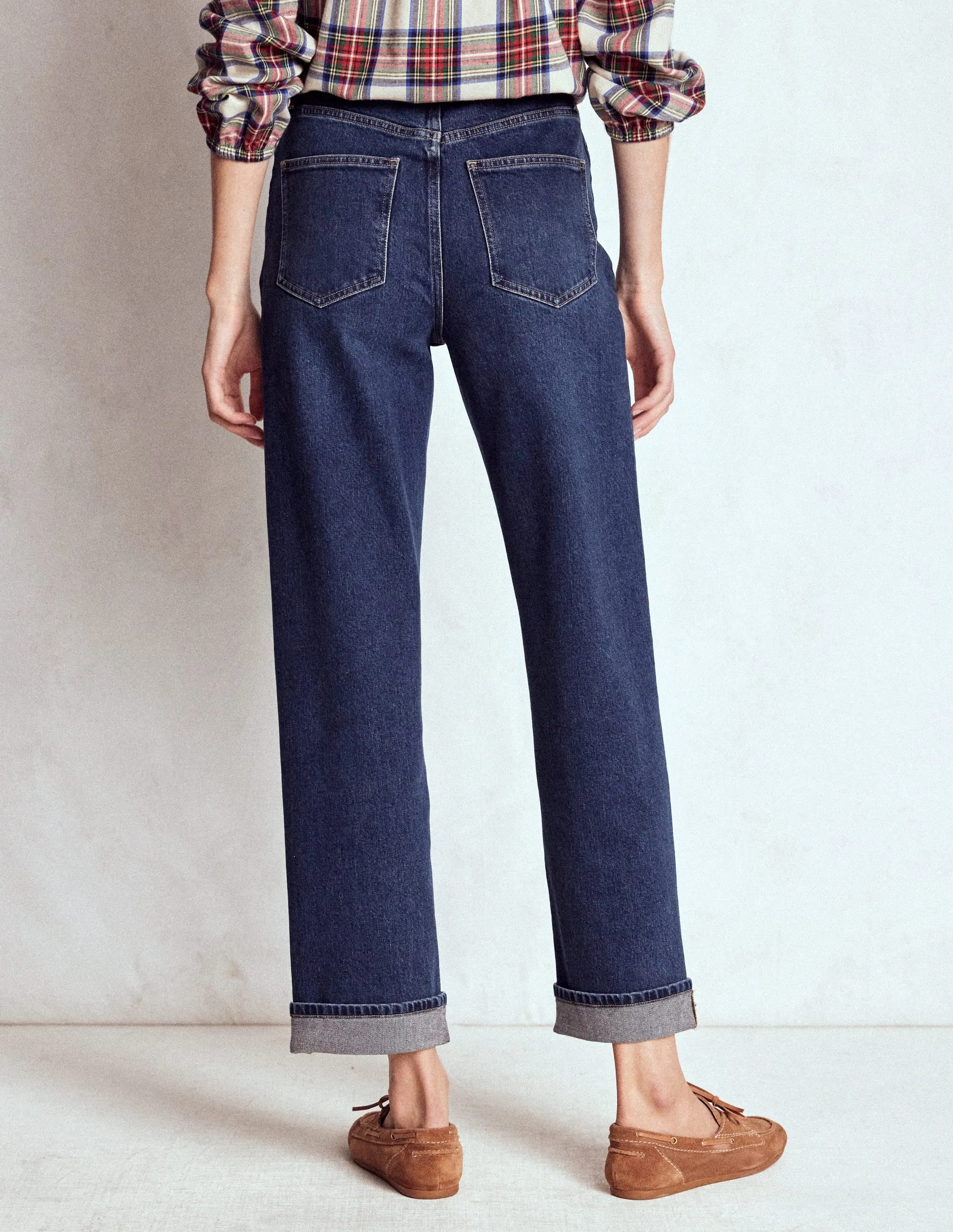 Mid Rise Comfort Stretch Jeans-Dark Vintage casual cool