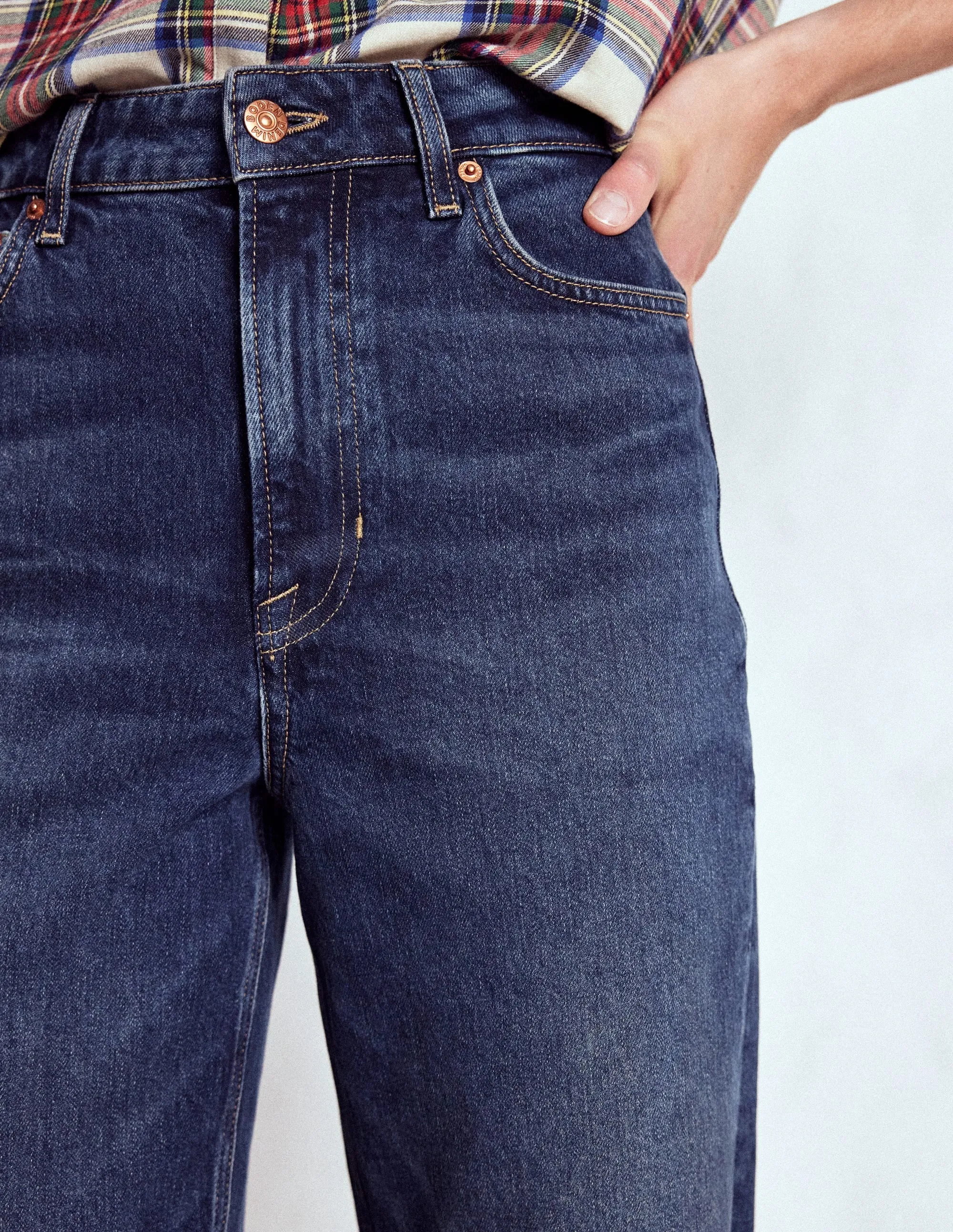 Mid Rise Comfort Stretch Jeans-Dark Vintage performance wear