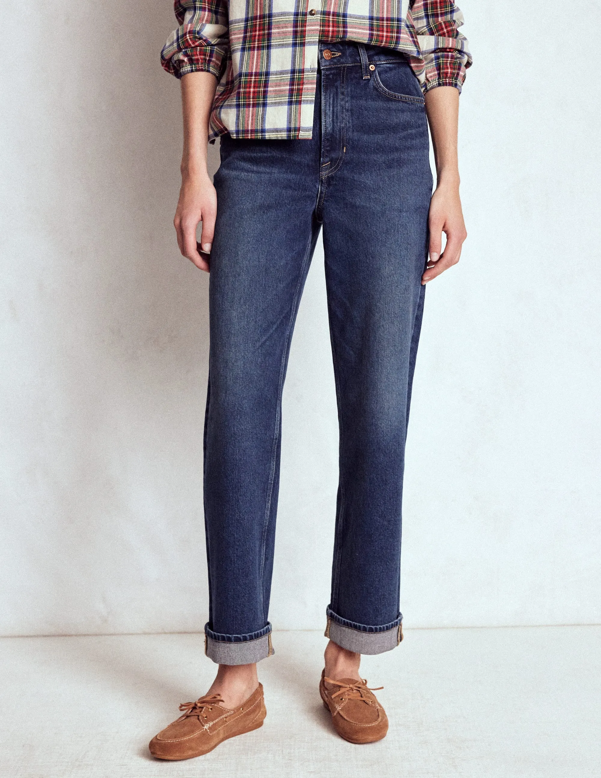 Mid Rise Comfort Stretch Jeans-Dark Vintage comfort feel
