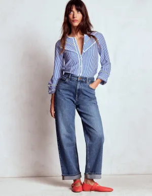 Mid Rise Comfort Stretch Jeans-Mid Vintage light breathable