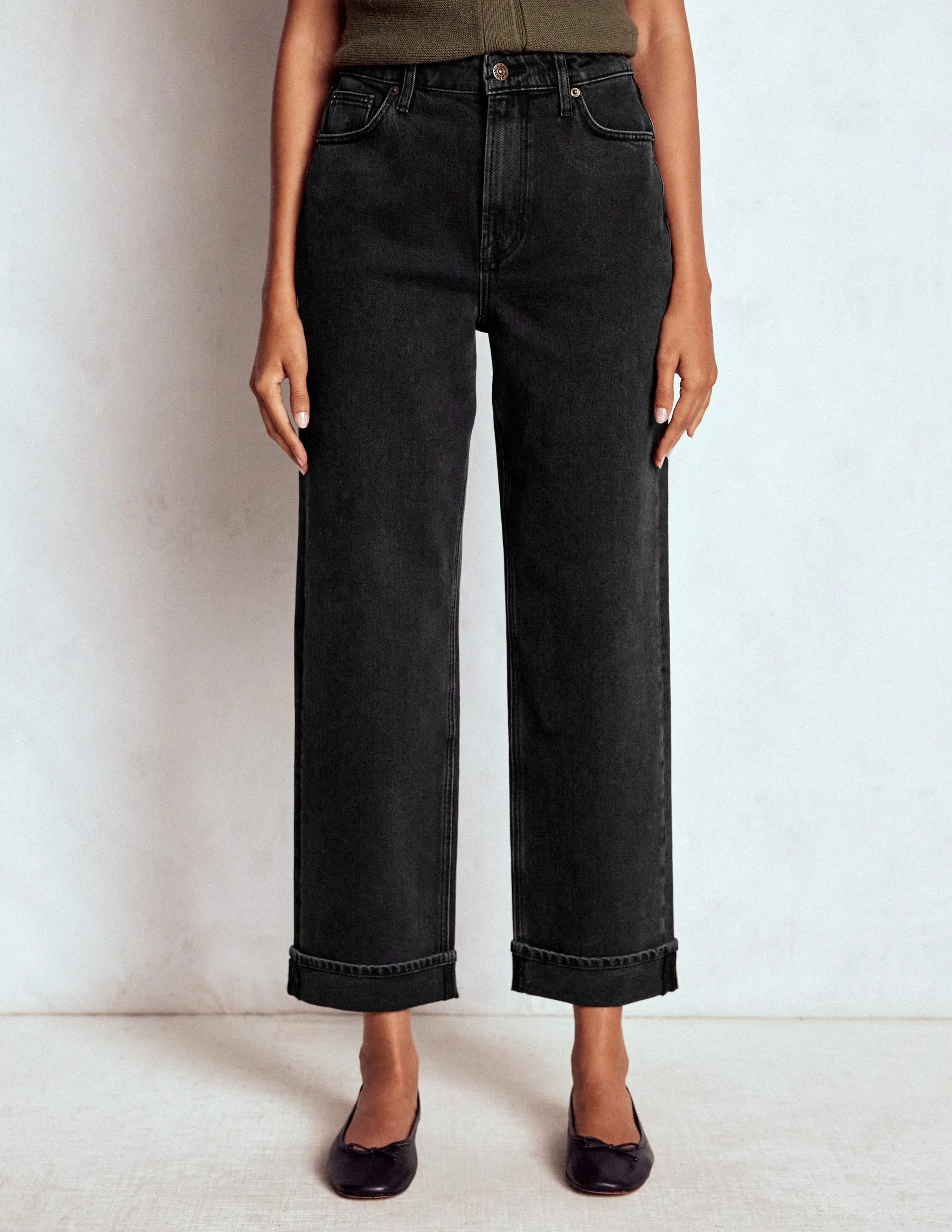 Mid Rise Comfort Stretch Jeans-Washed Black soft skin