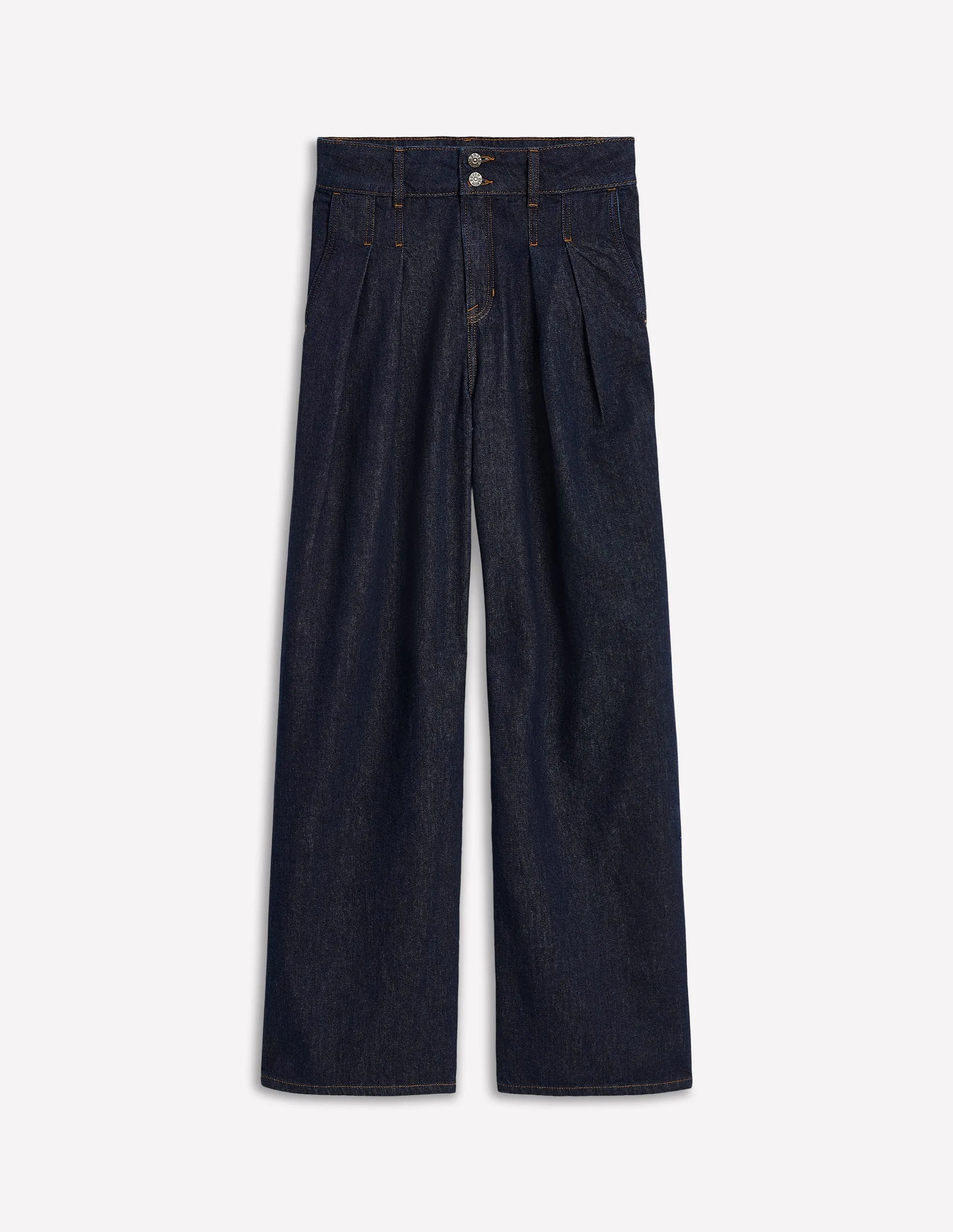 Mid Rise Fluid Denim Trousers-Indigo Rinse eco innovation