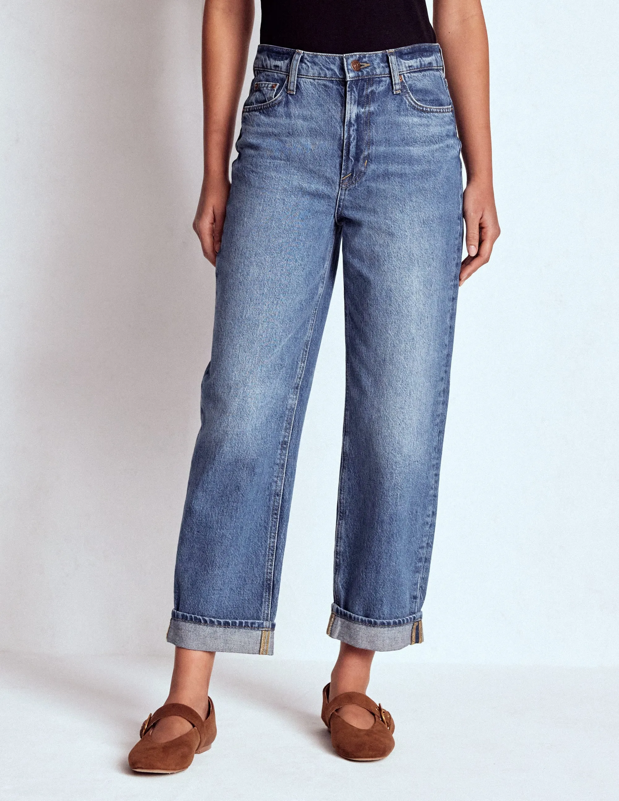Mid Rise Relaxed Jeans-Mid Vintage eco conscious