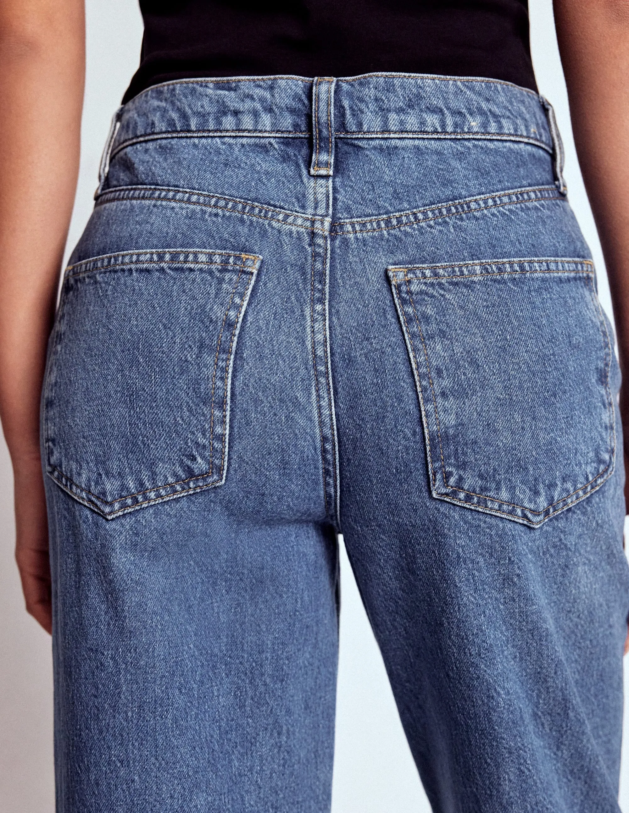 Mid Rise Relaxed Jeans-Mid Vintage kids friendly