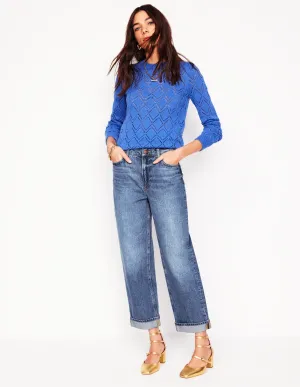 Mid Rise Relaxed Jeans-Mid Vintage easy match
