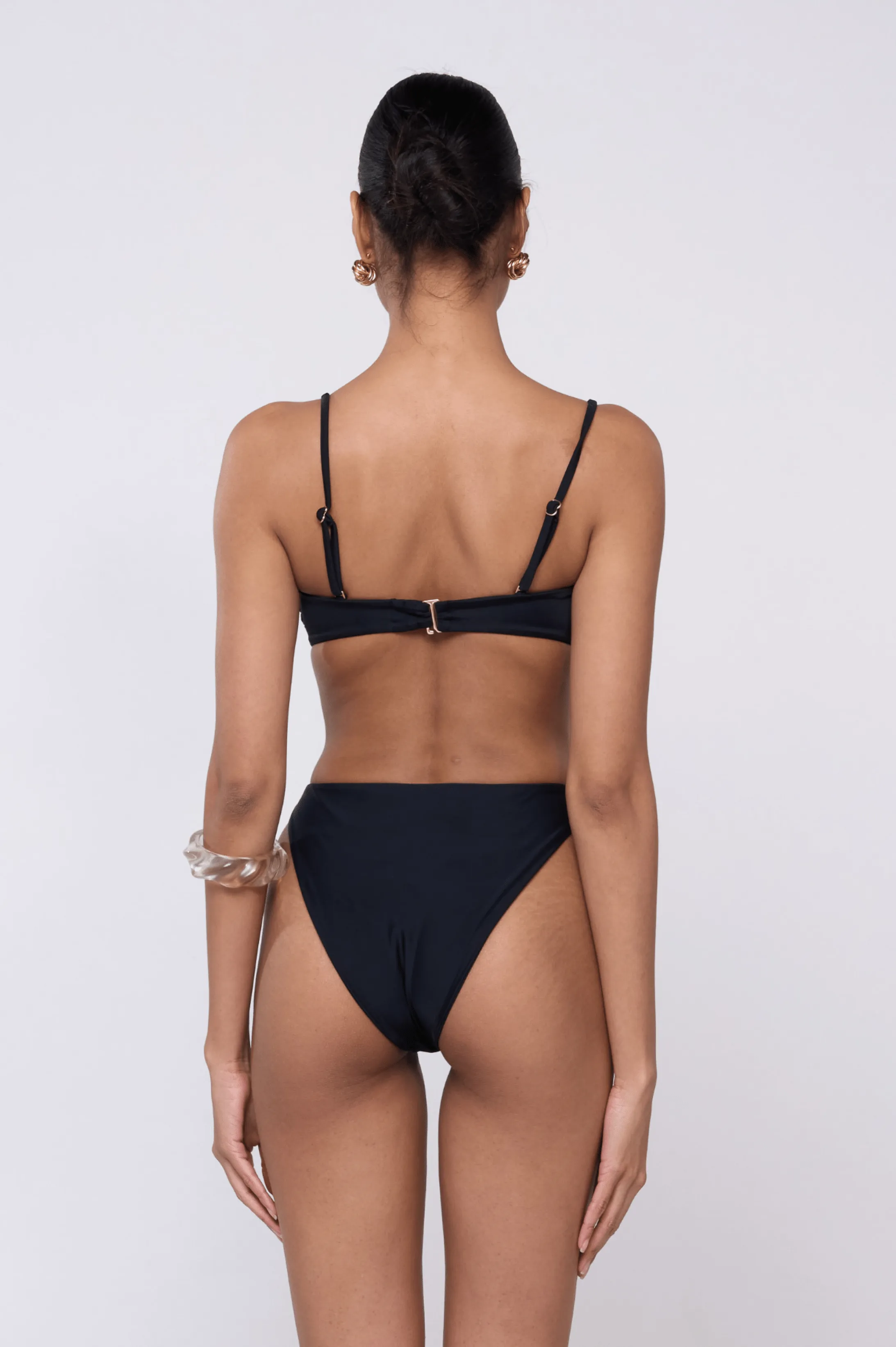 Miles Bikini Bottom in Black Easy swimming