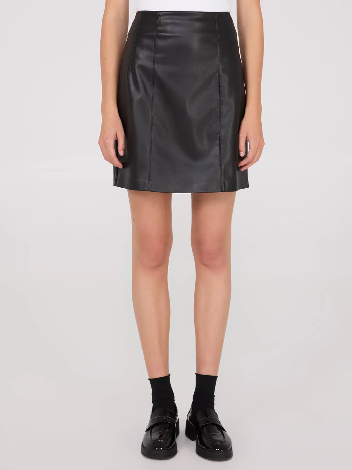 Mini Faux Leather Skirt multi-use