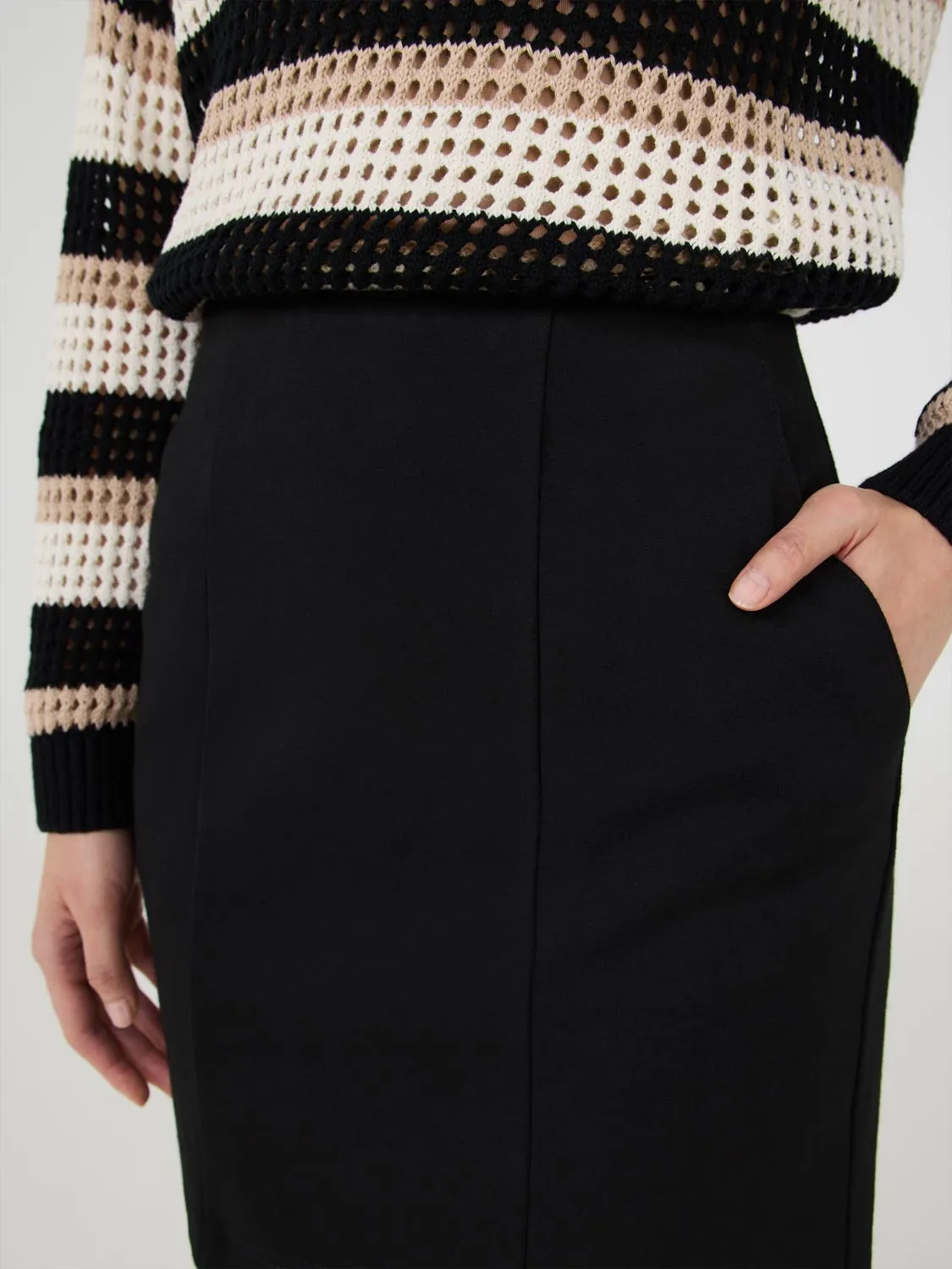 Mini Skirt With Seam Details spring new