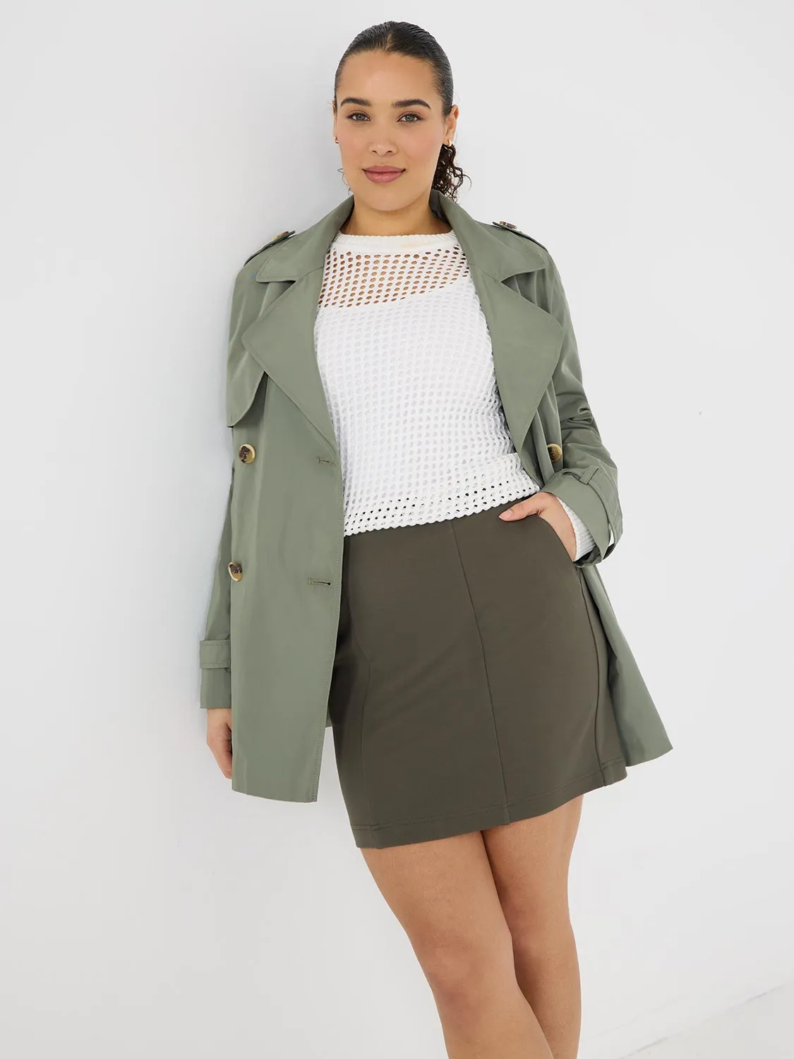Mini Skirt With Seam Details light comfort