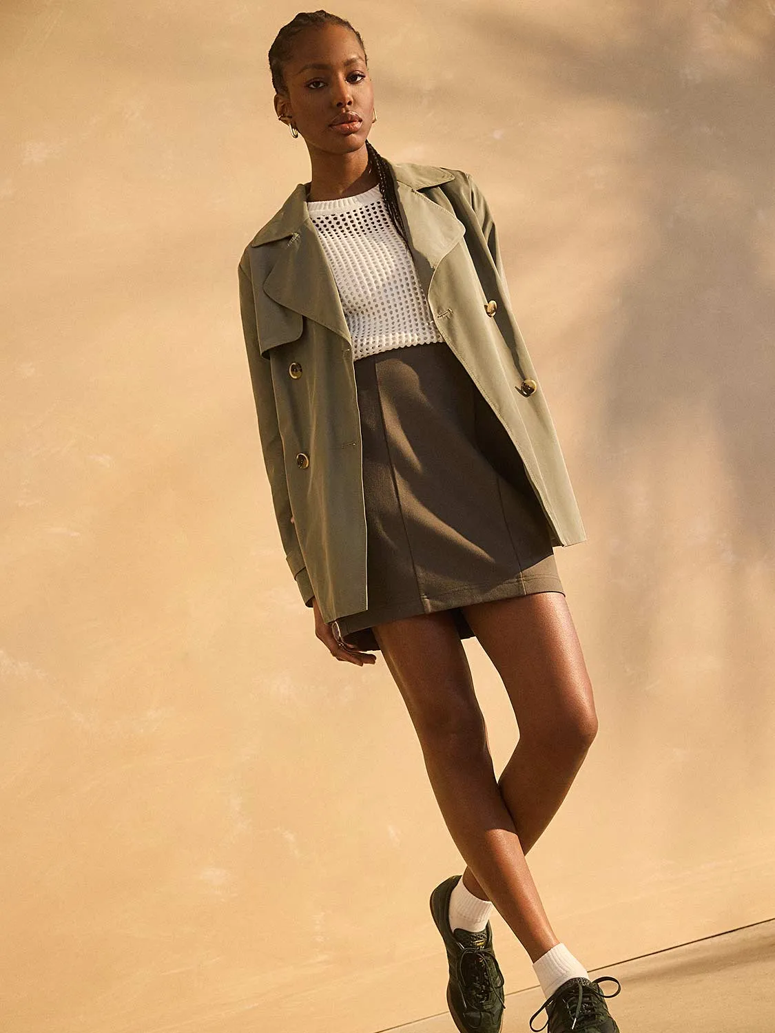 Mini Skirt With Seam Details charm feel