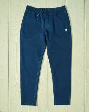 Monterey Pant in Dark Wash Indigo Loopback Terry subtle branding
