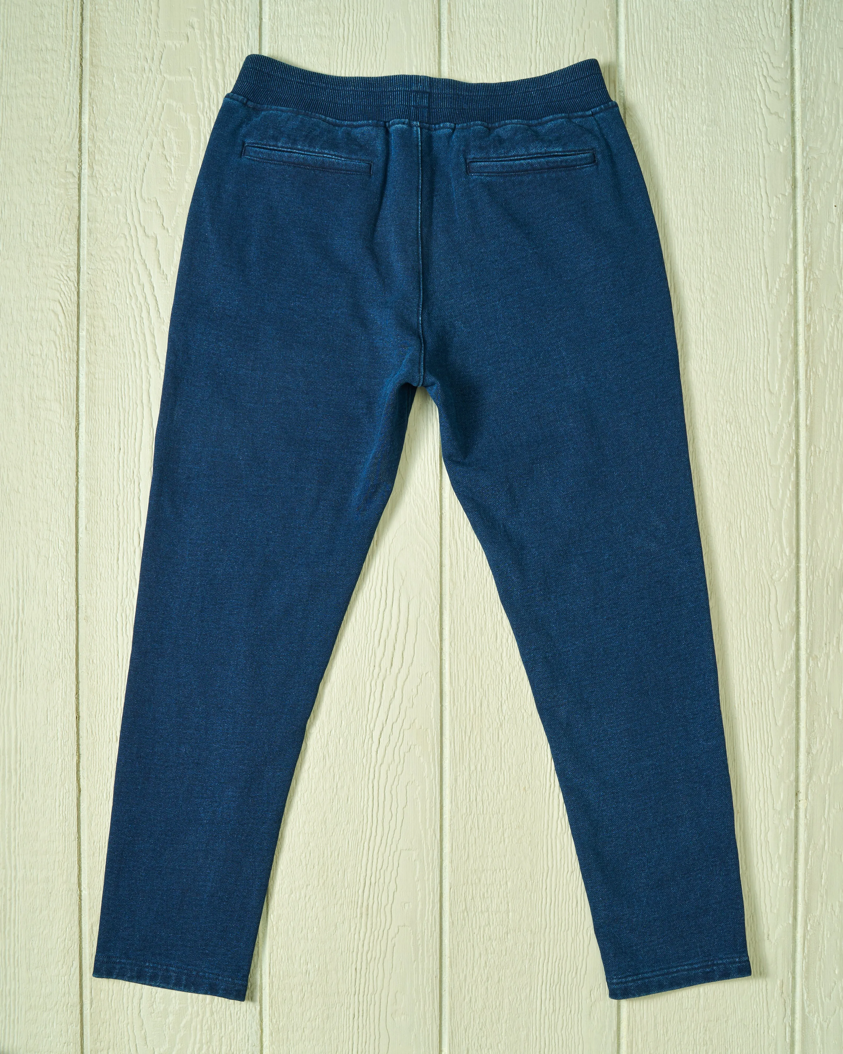 Monterey Pant in Dark Wash Indigo Loopback Terry durable fabric