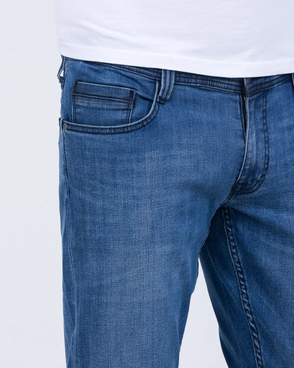 Mustang Oregon Tapered Slim Fit Tall Jeans (mid) sport comfort