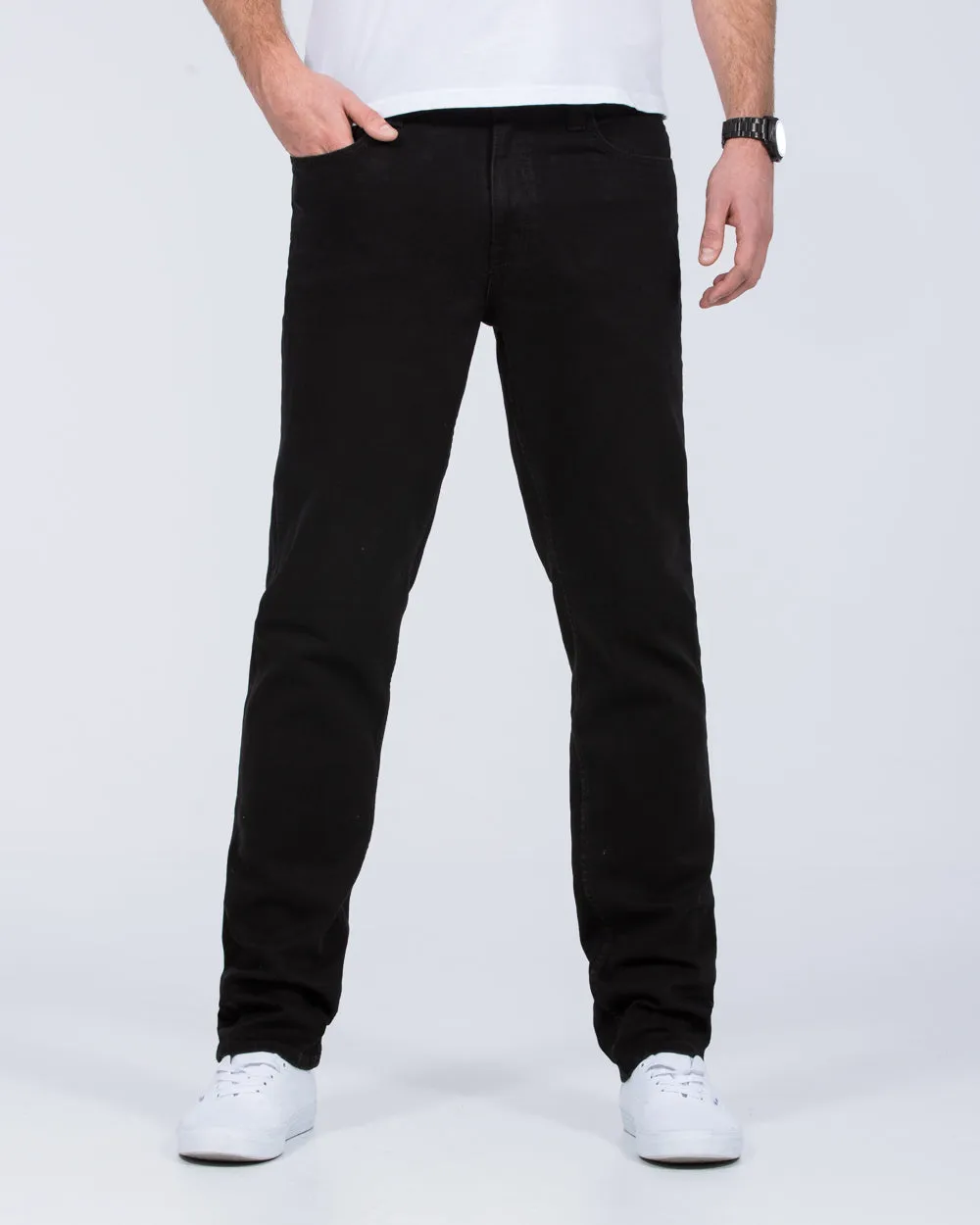 Mustang Washington Straight Fit Tall Jeans (black) detail trim