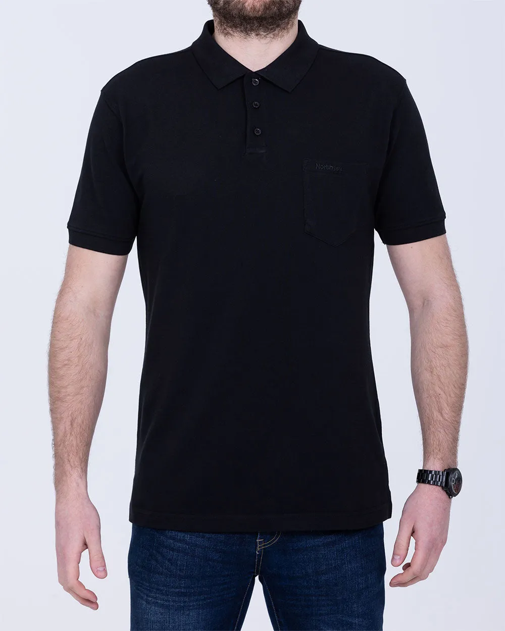 North 56 Regular Fit Tall Polo Shirt (black) cozy style