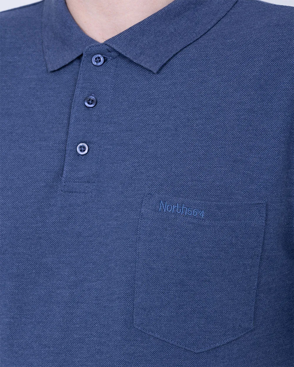 North 56 Regular Fit Tall Polo Shirt (blue melange) all-day style