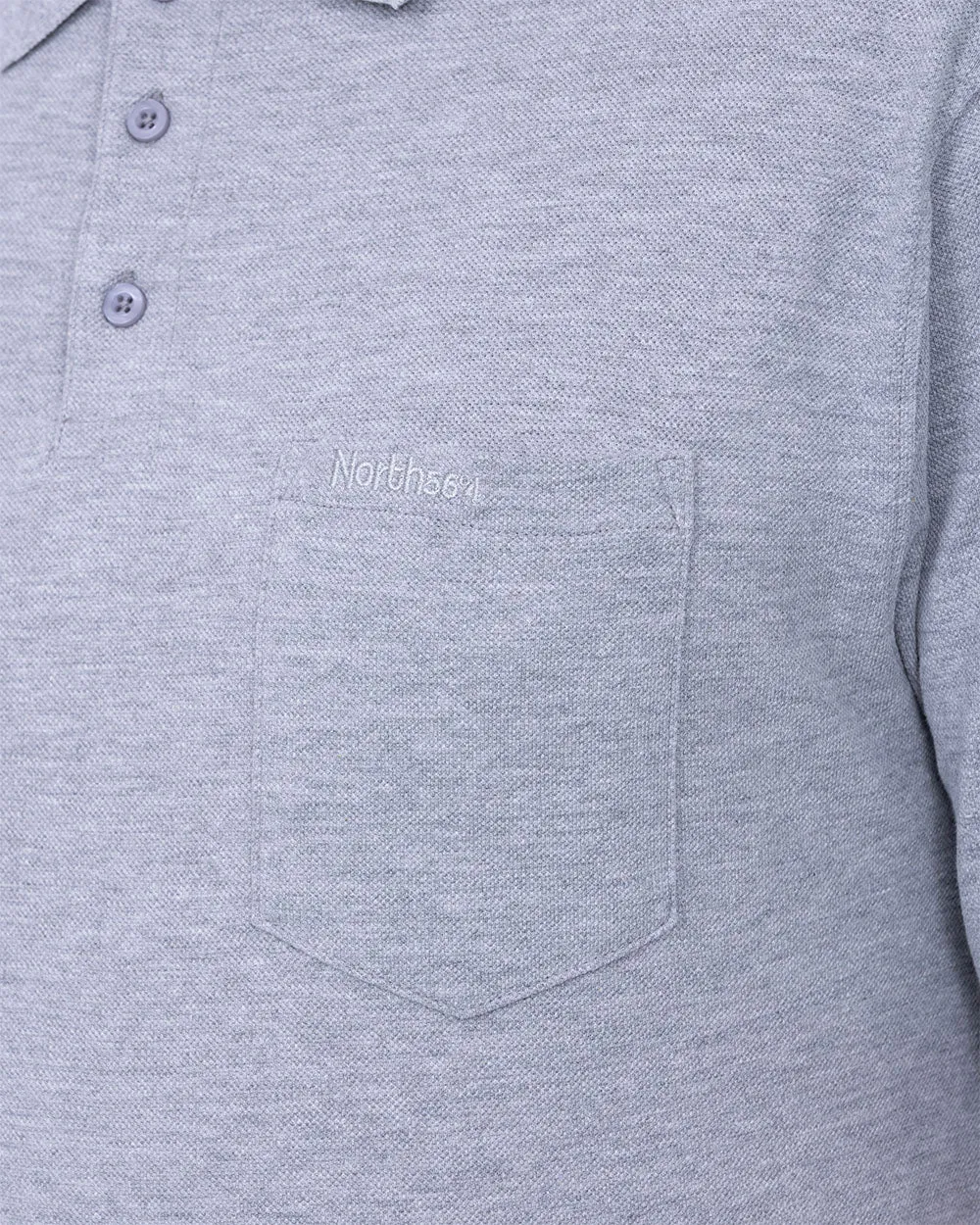 North 56 Regular Fit Tall Polo Shirt (grey melange) sport vibe