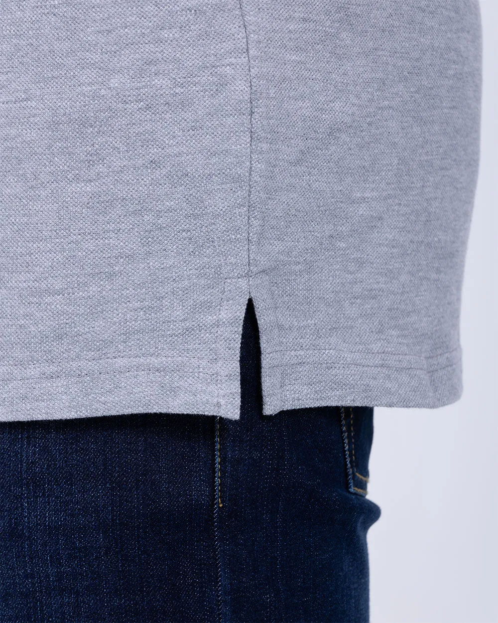 North 56 Regular Fit Tall Polo Shirt (grey melange) clean edge