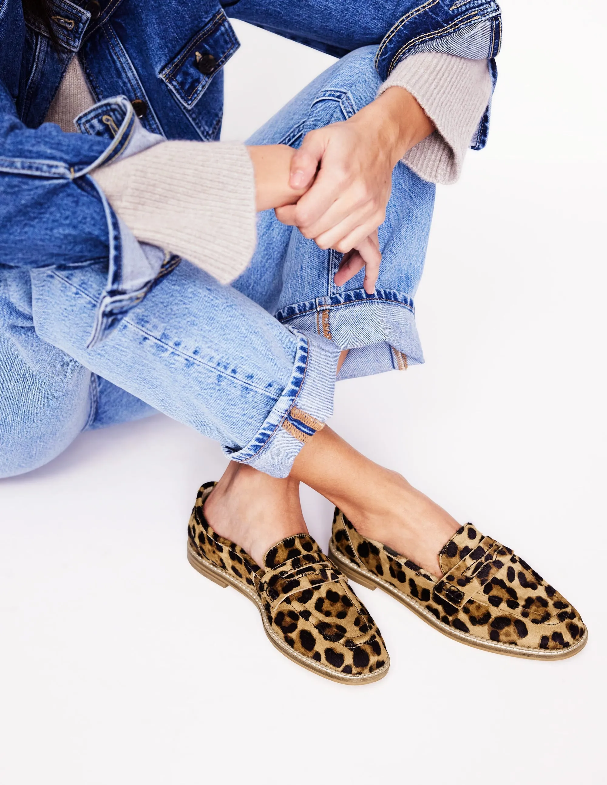 Nya Penny Loafers-Classic Leopard soft wrap