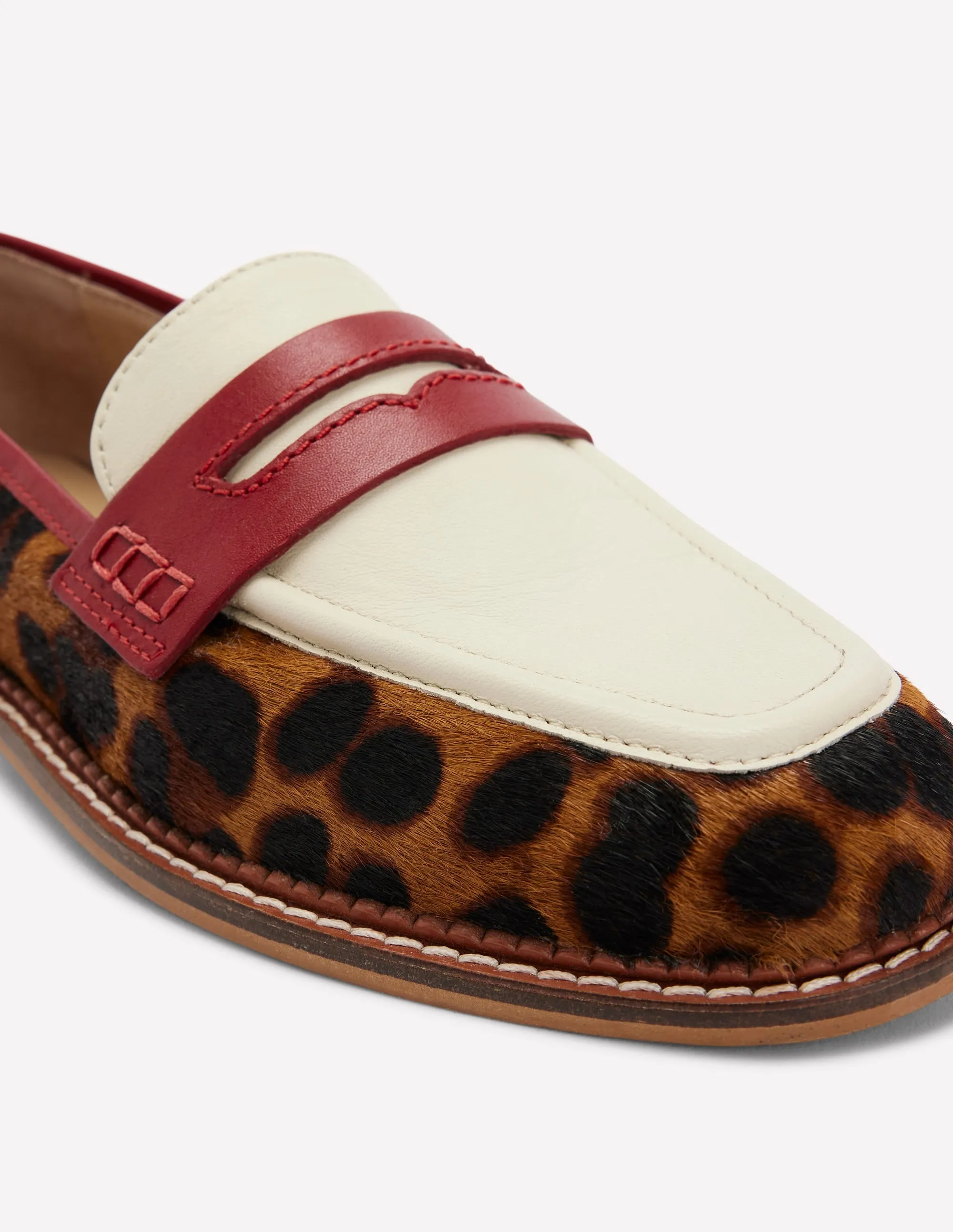 Nya Penny Loafers-Leopard Colourblock lightweight breath