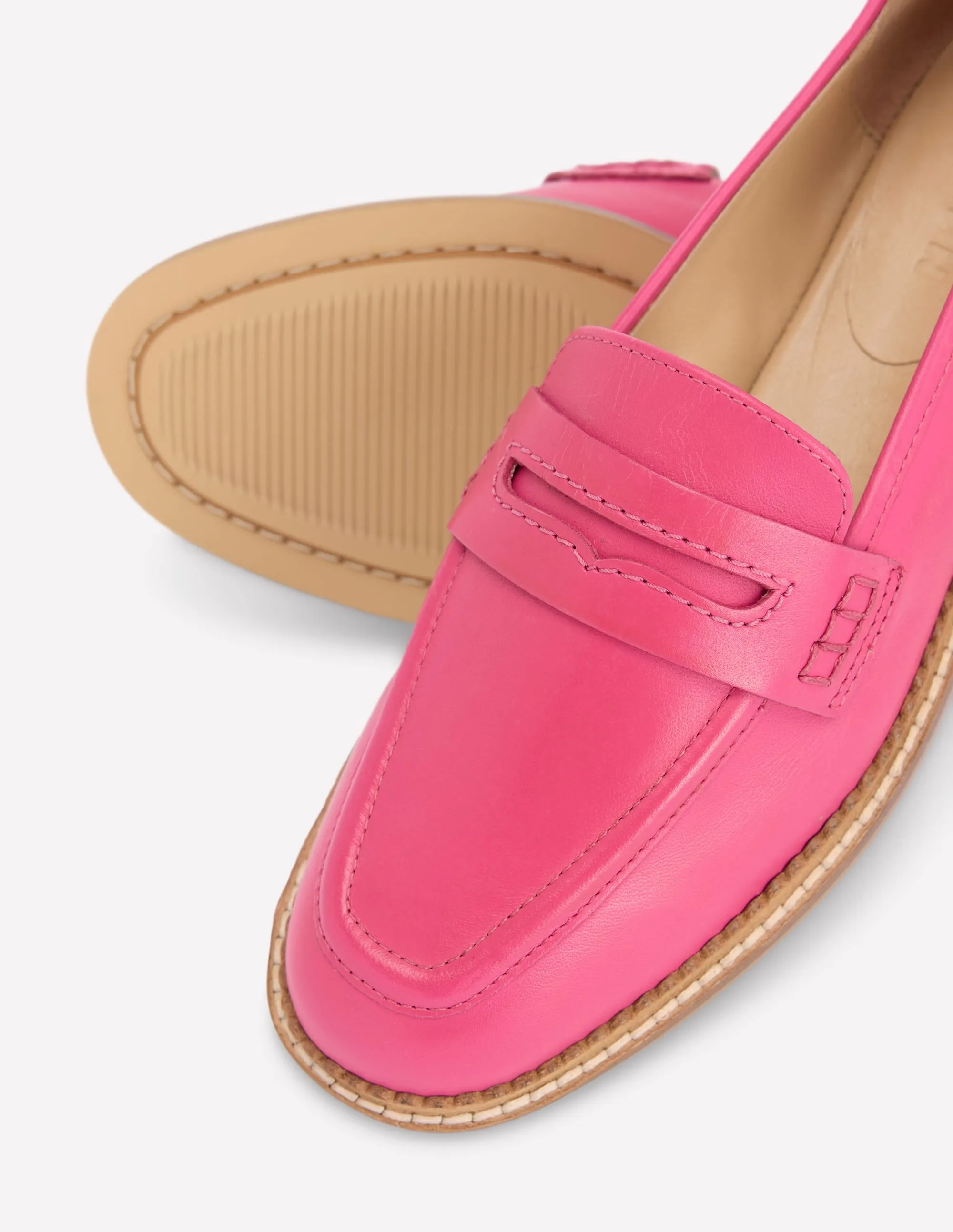 Nya Penny Loafers-Pink Easy maintenance