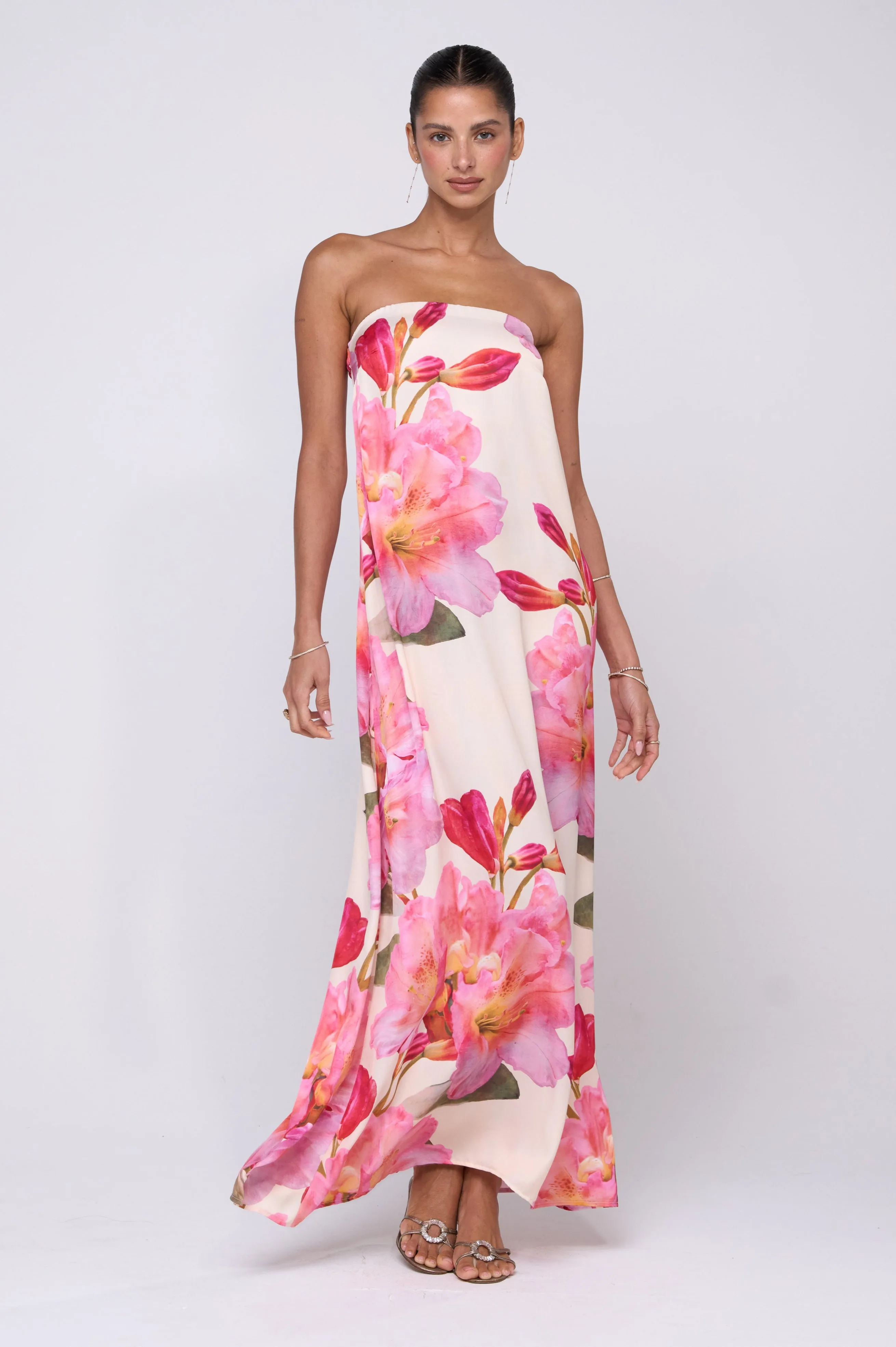 Ophelia Maxi Dress in Lily sustainable fabric