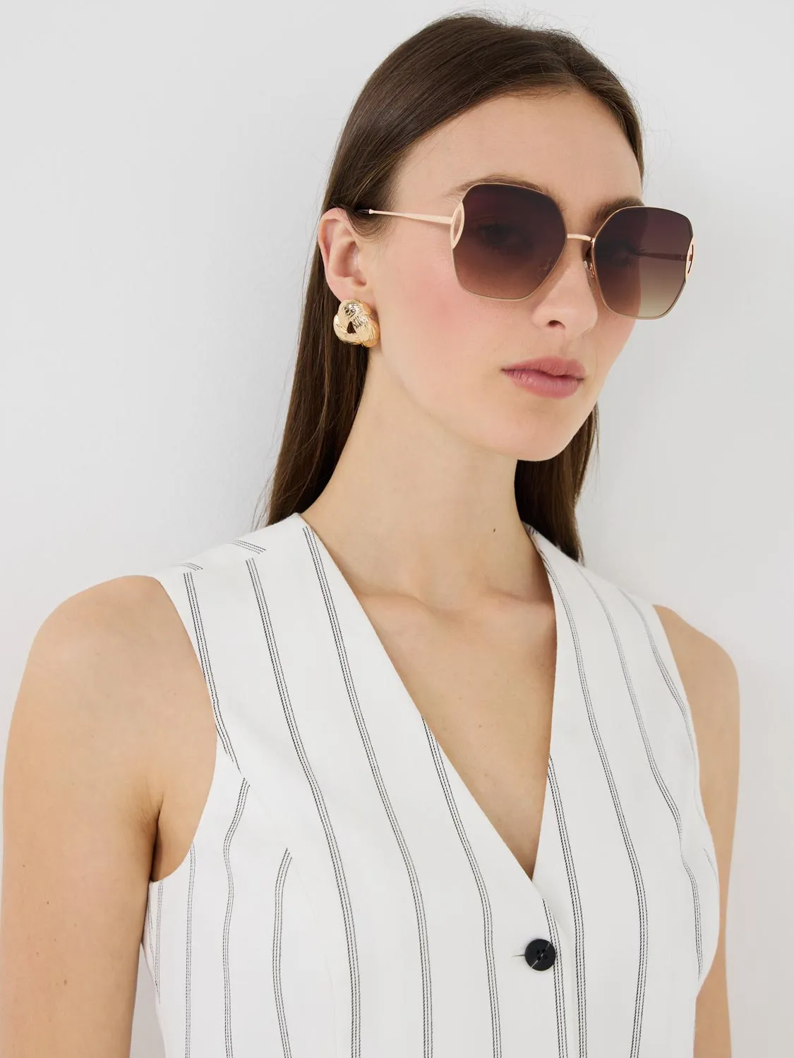 Oversized Frameless Sunglasses All-Day Fit