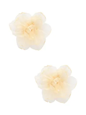 Oversized Organza Flower Earring stylish edge