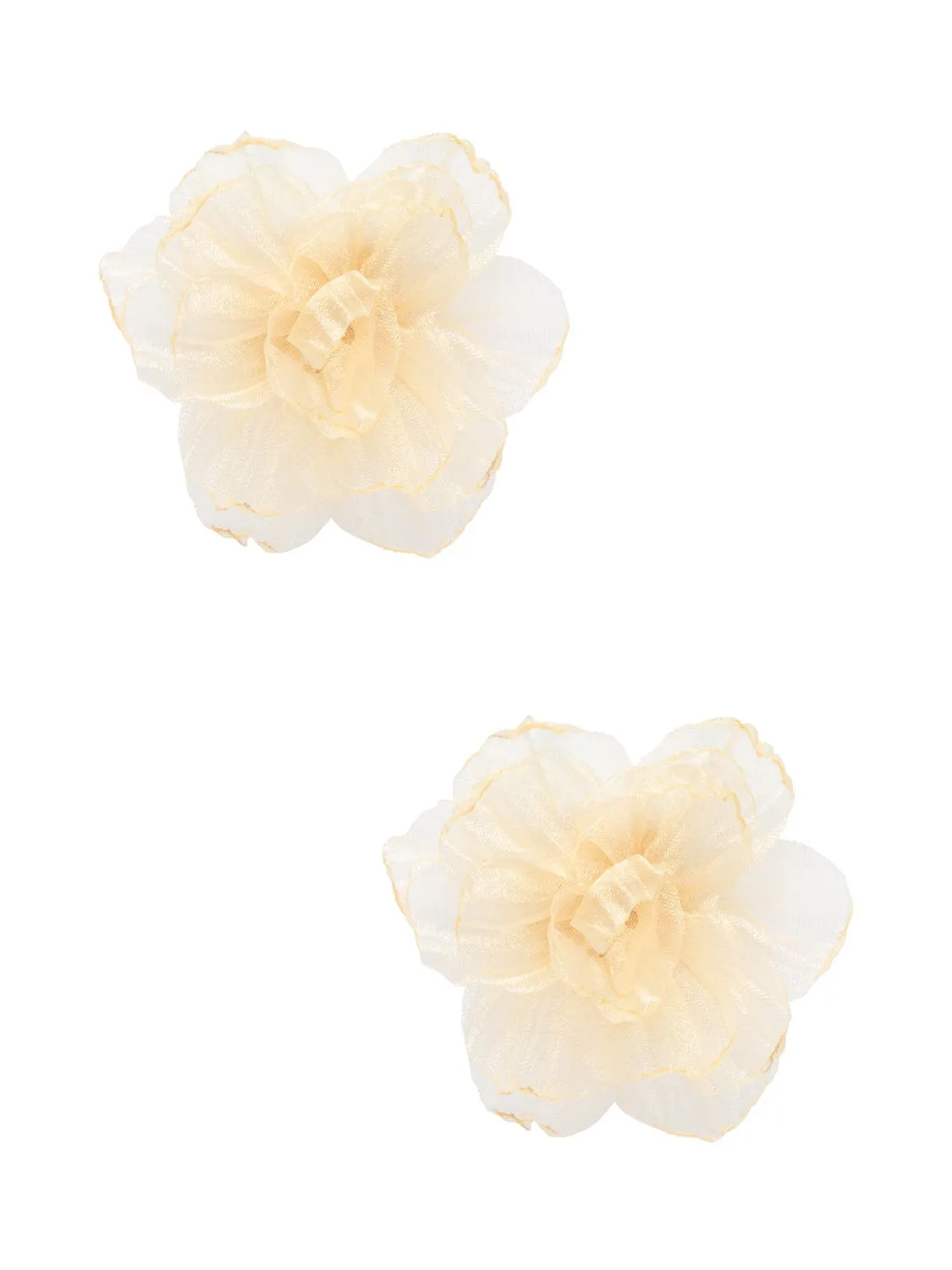 Oversized Organza Flower Earring stylish edge