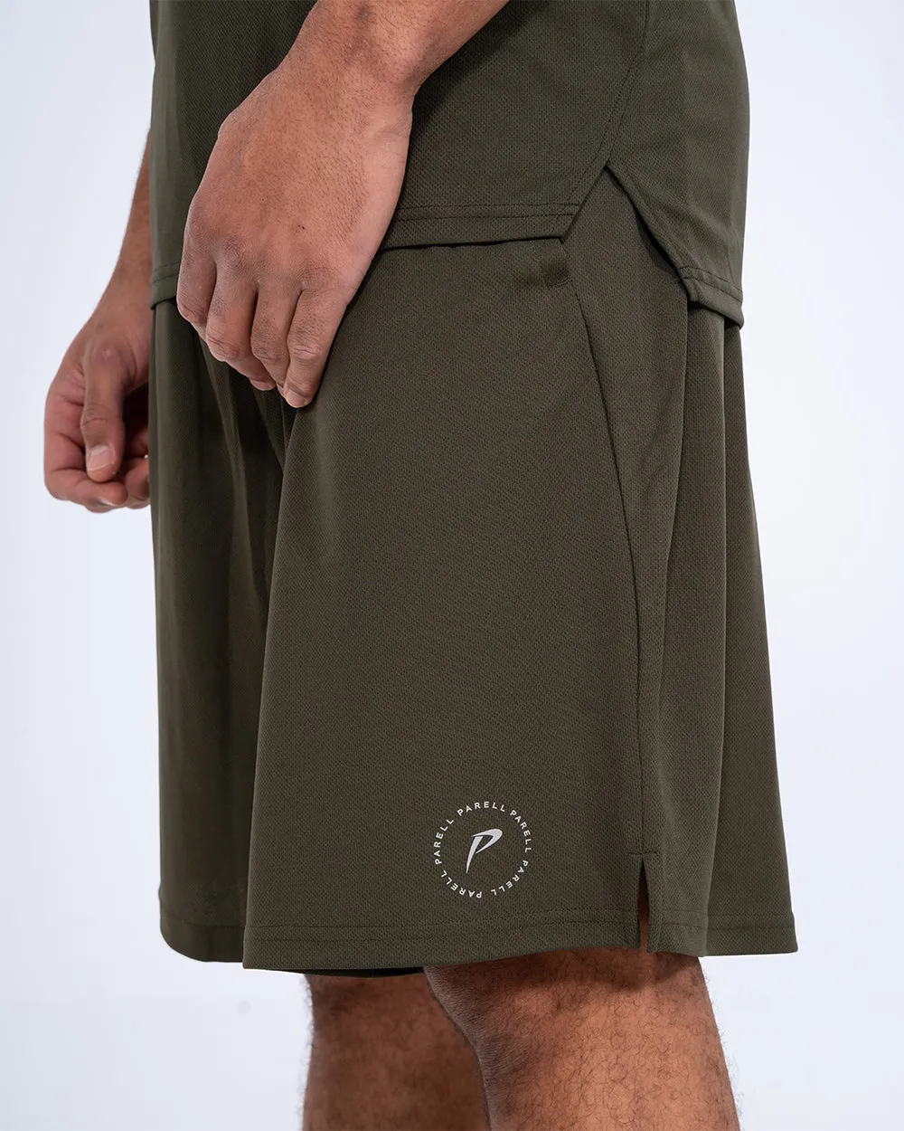 Parell Evolve Tall Active Shorts (khaki) slim design