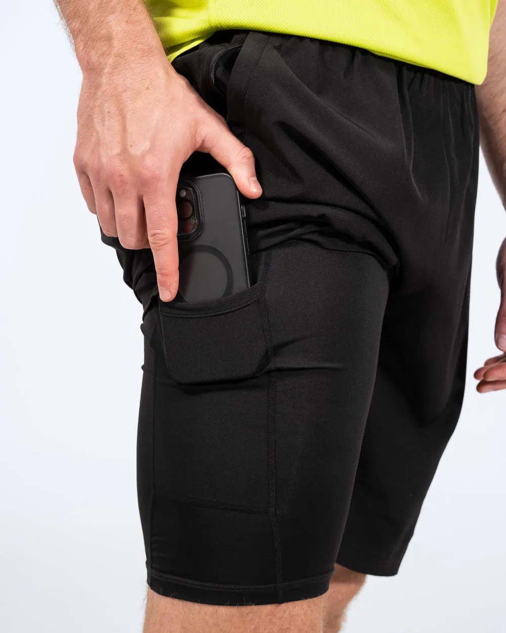Parell Evolve Tall Multi Function Shorts (black) running essential