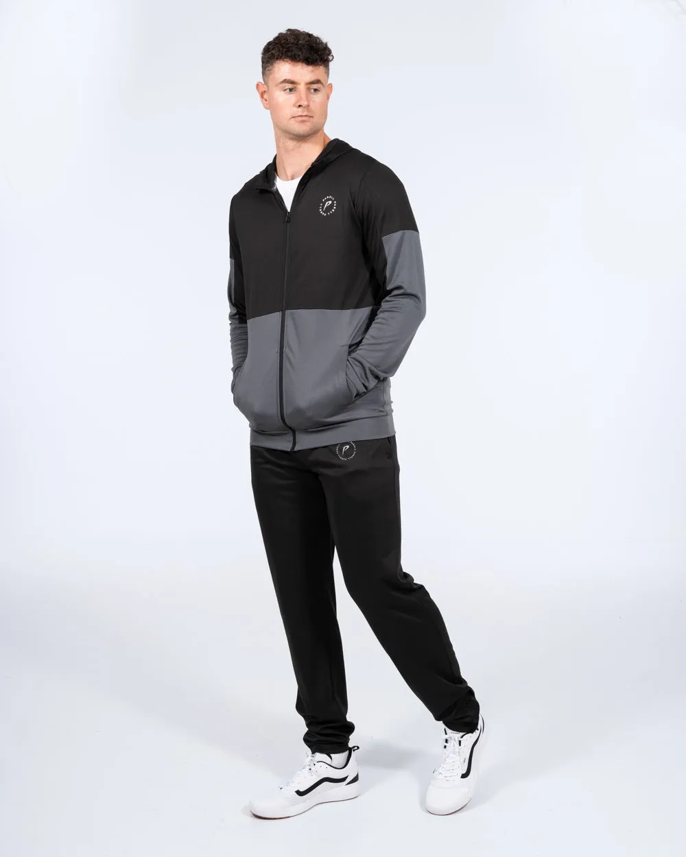 Parell Evolve Tall Panel Tracksuit Bottoms (black/grey) colorful dry