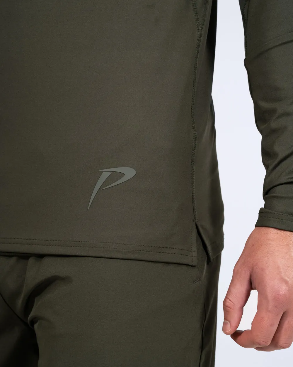 Parell Evolve Tall Quarter Zip Training Top (khaki) street mood